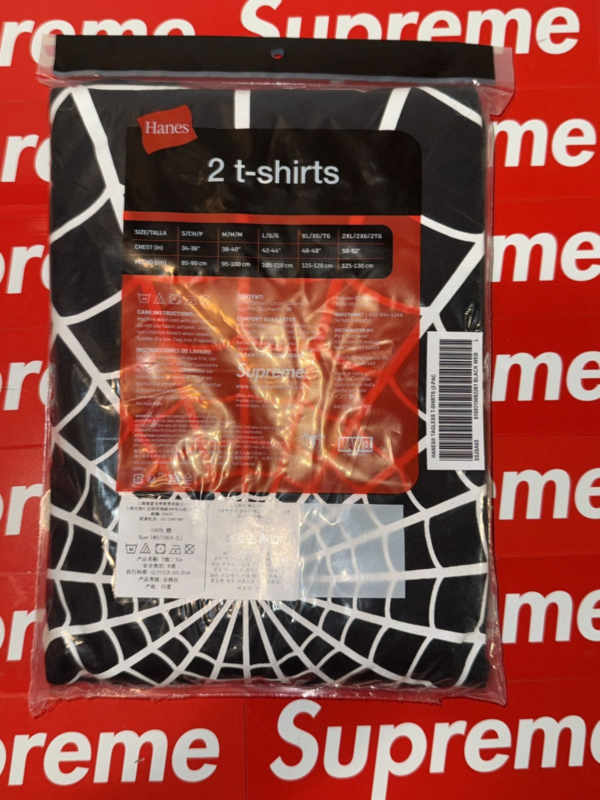 Supreme Supreme®/Hanes® Spider-Man Tagless Tees Size US L / EU 52-54 / 3 - 3 Thumbnail