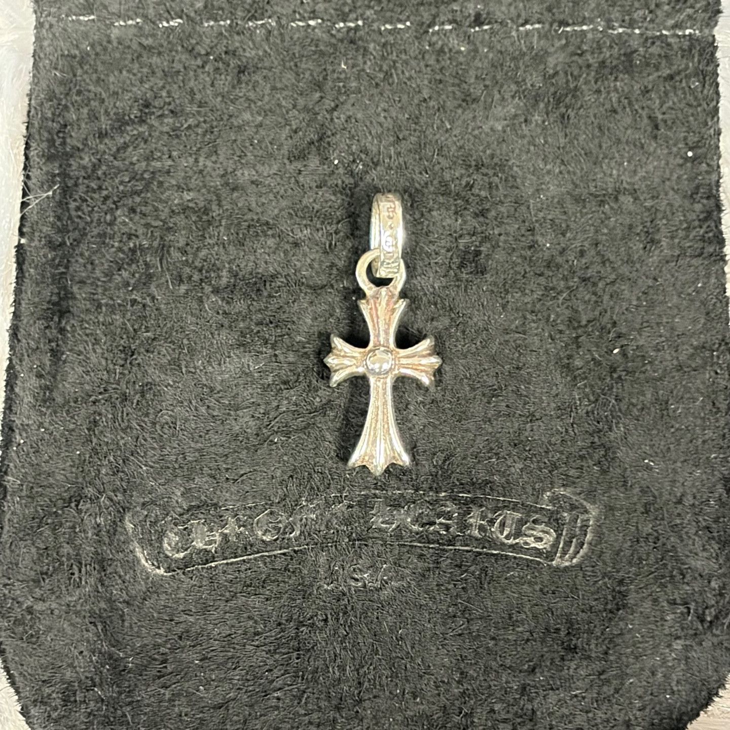 Chrome Hearts Baby Fat Cross Charm Silver with Pave Diamond Size ONE SIZE - 5 Thumbnail
