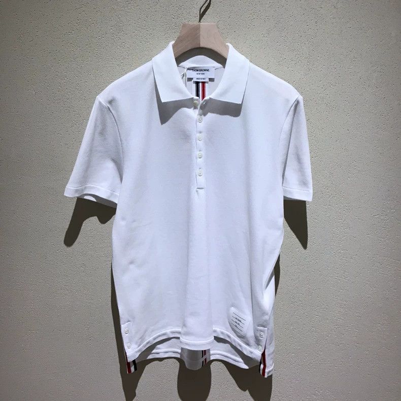 Thom Browne Thom Browne Turned-up polo shirt Size US M / EU 48-50 / 2 - 2 Thumbnail