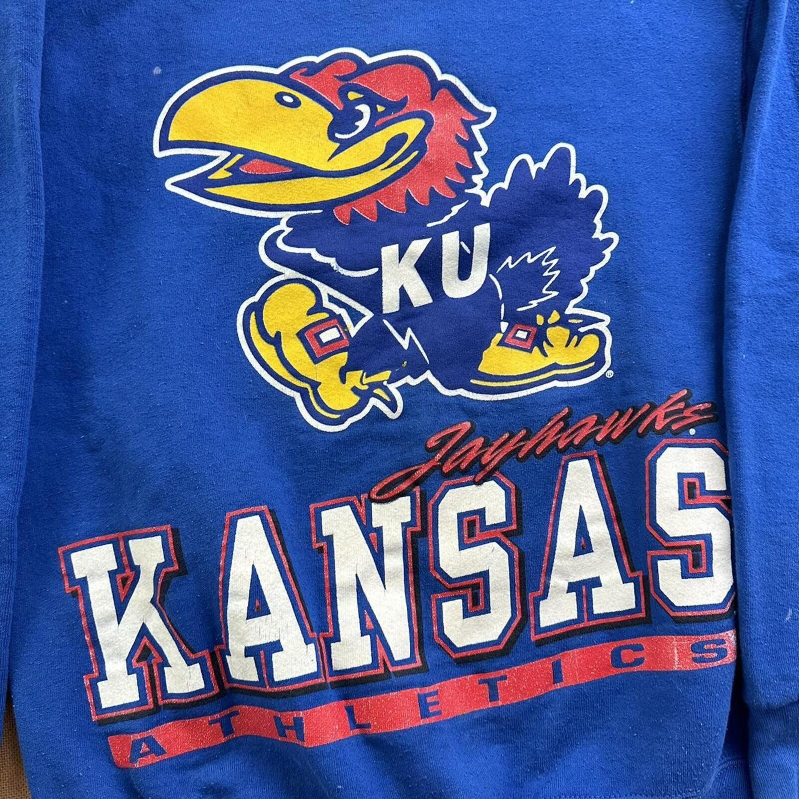 Salem Sportswear vintage Kansas Jayhawks college crewneck sweatshirt Size US L / EU 52-54 / 3 - 2 Thumbnail