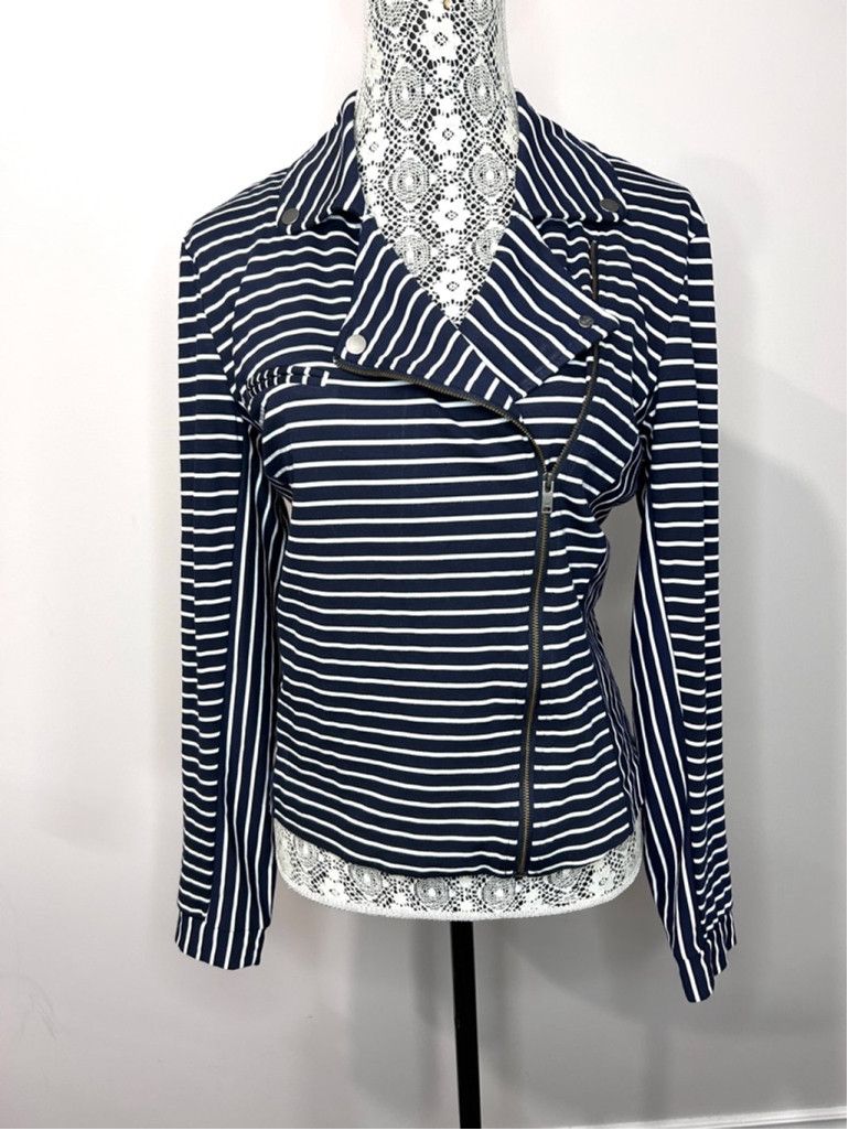 Other Women's Sandwich Jacket, Size L, Navy & White Stripes Size L / US 10 / IT 46 - 1 Thumbnail