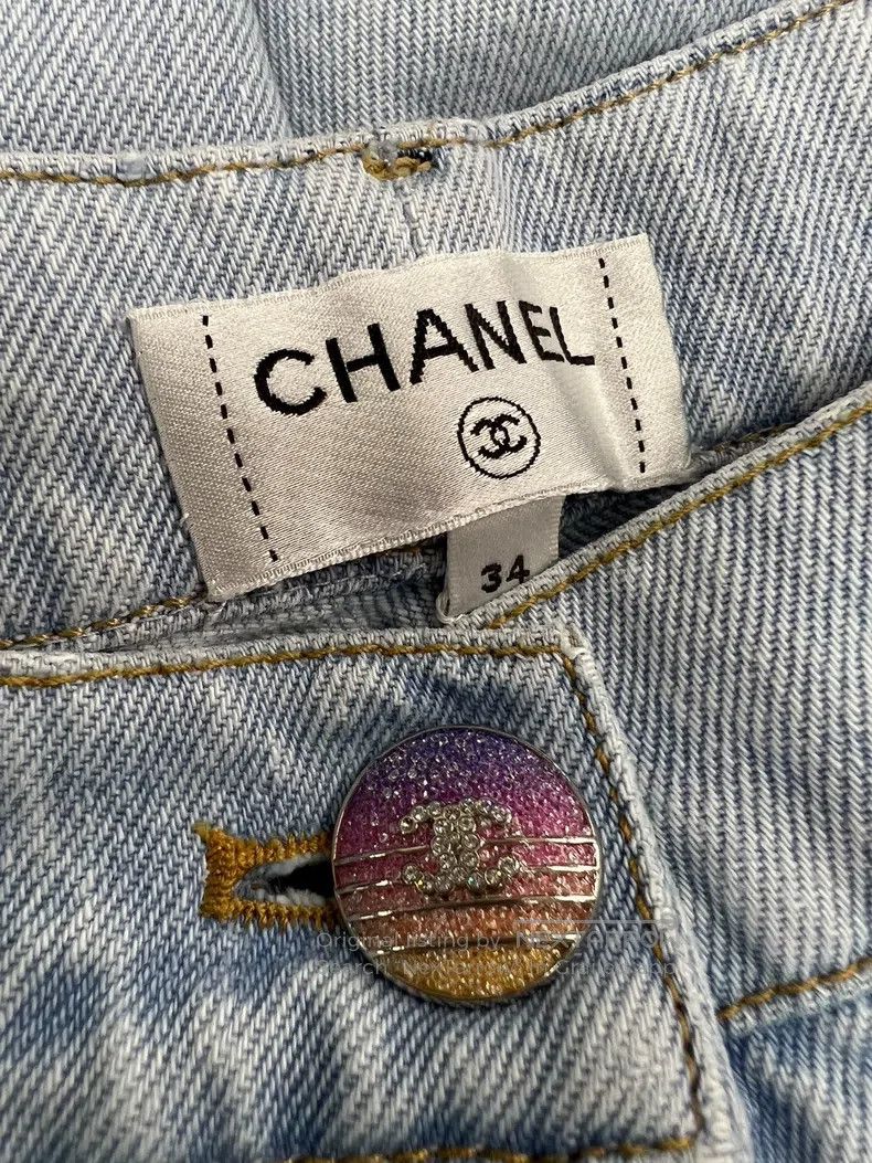 Chanel Chanel 24C blue gradient denim wide-leg trousers Size 42" / US 20 - 5 Thumbnail