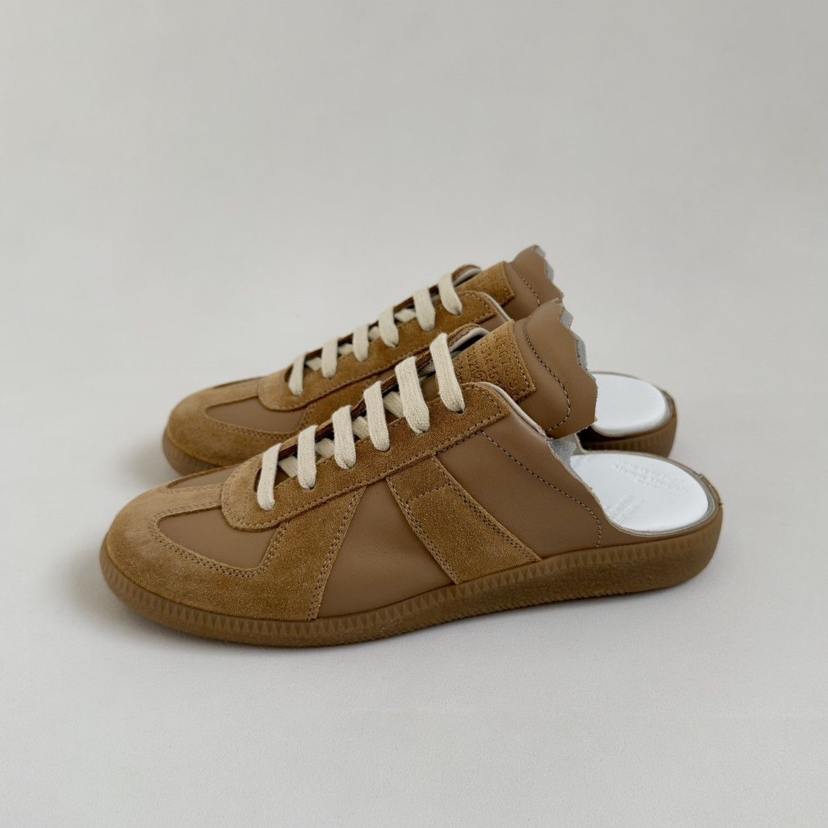 Maison Margiela S/S 20 Tan Leather ‘Mule’ GAT Sneakers Size US 7 / IT 37 - 17 Thumbnail