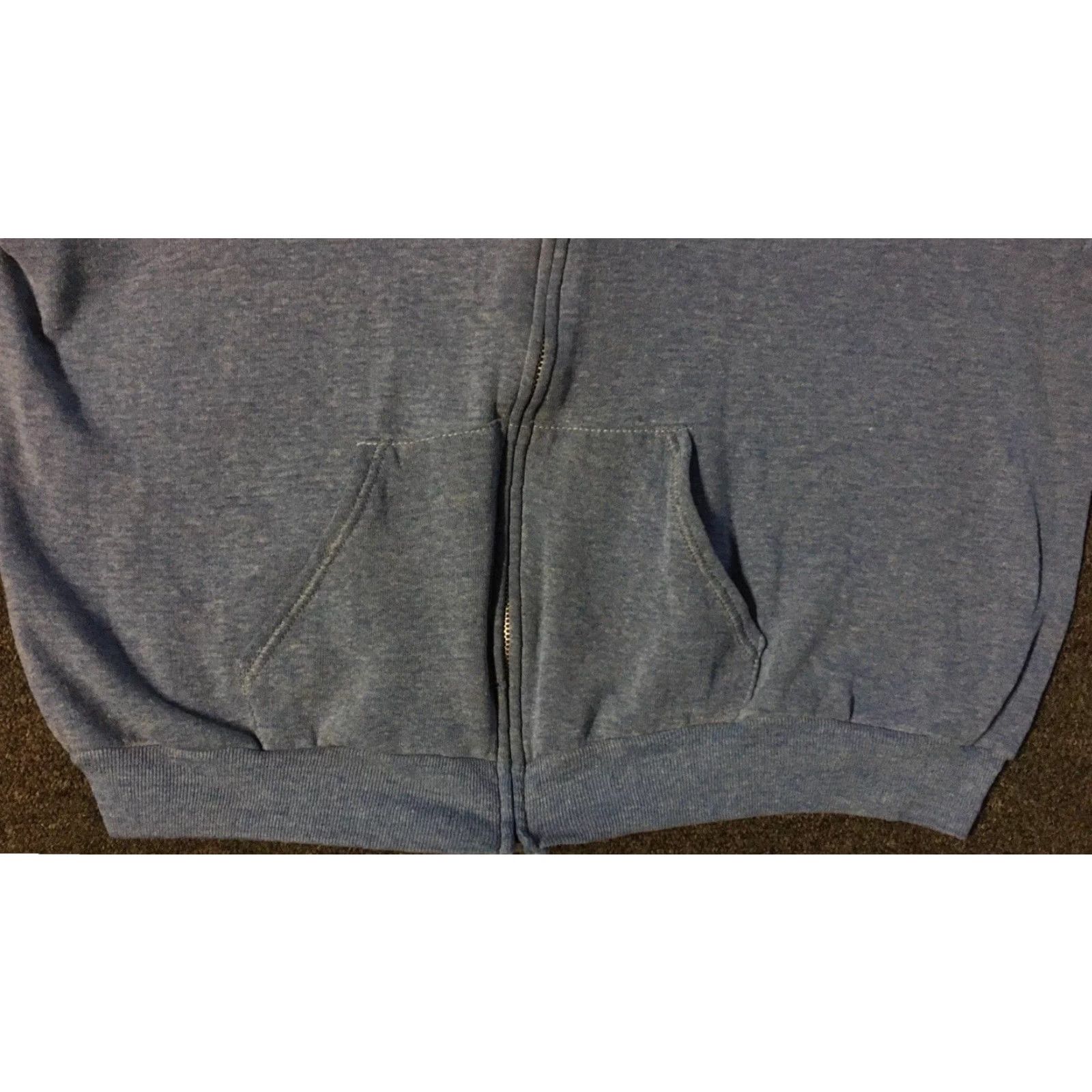 Vintage VINTAGE Trucker Hoodies Sweatshirt Zip 80s 90s Distressed Boxy Blue USA Men S Size Regular Pattern Striped Style Full Zip Size US S / EU 44-46 / 1 - 4 Thumbnail