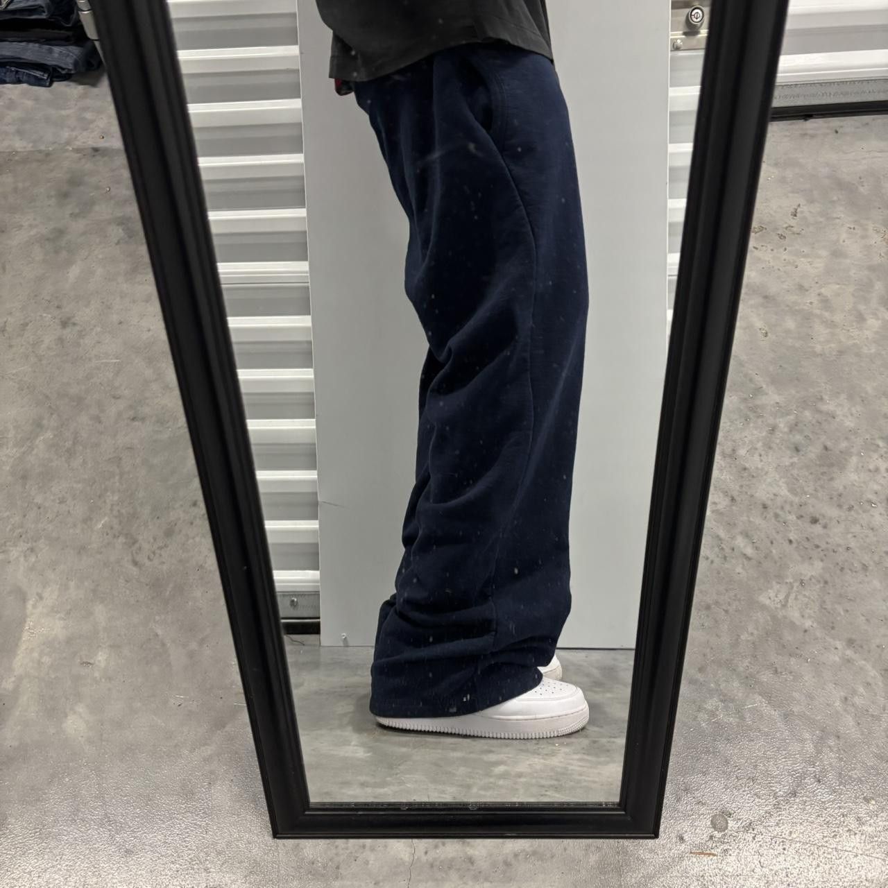 Japanese Brand × Vintage Crazy Vintage Y2K/2000s Navy Blue Streetwear Skater Essential Sweatpants! Size US 32 / EU 48 - 2 Thumbnail