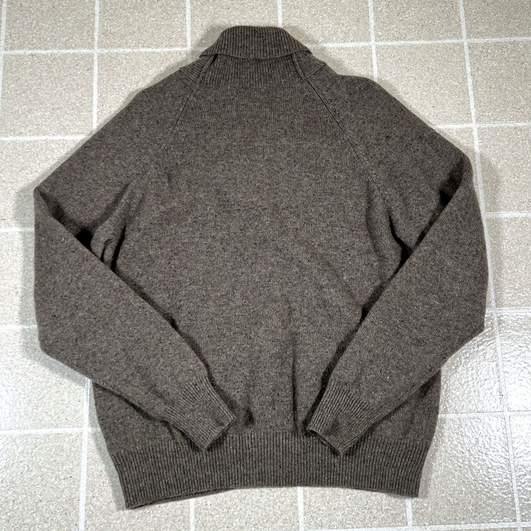 J.Crew VINTAGE J.CREW Cardigan Sweater Shawl L Brown Mens Knit Button Large Size L Size US L / EU 52-54 / 3 - 2 Thumbnail