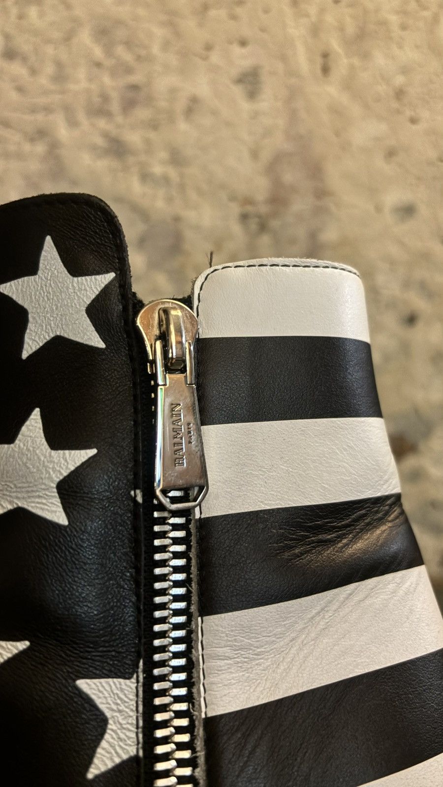 Balmain balmain ss'18 calfskin stars & stripes zip boots Size US 8 / EU 41 - 7 Thumbnail