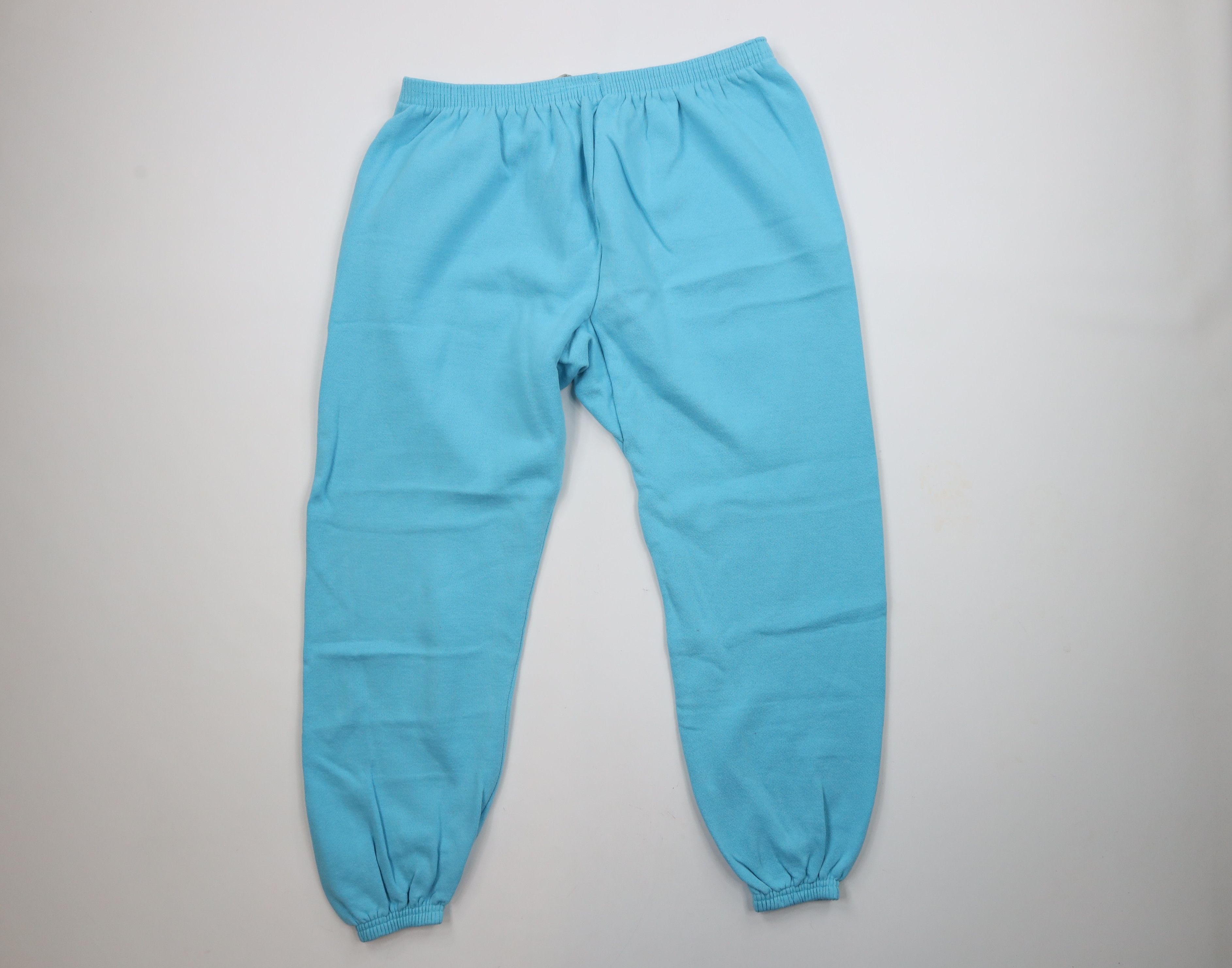 Vintage Vintage 70s 80s Streetwear Sweatpants Joggers Light Blue USA Size US 36 / EU 52 - 8 Thumbnail