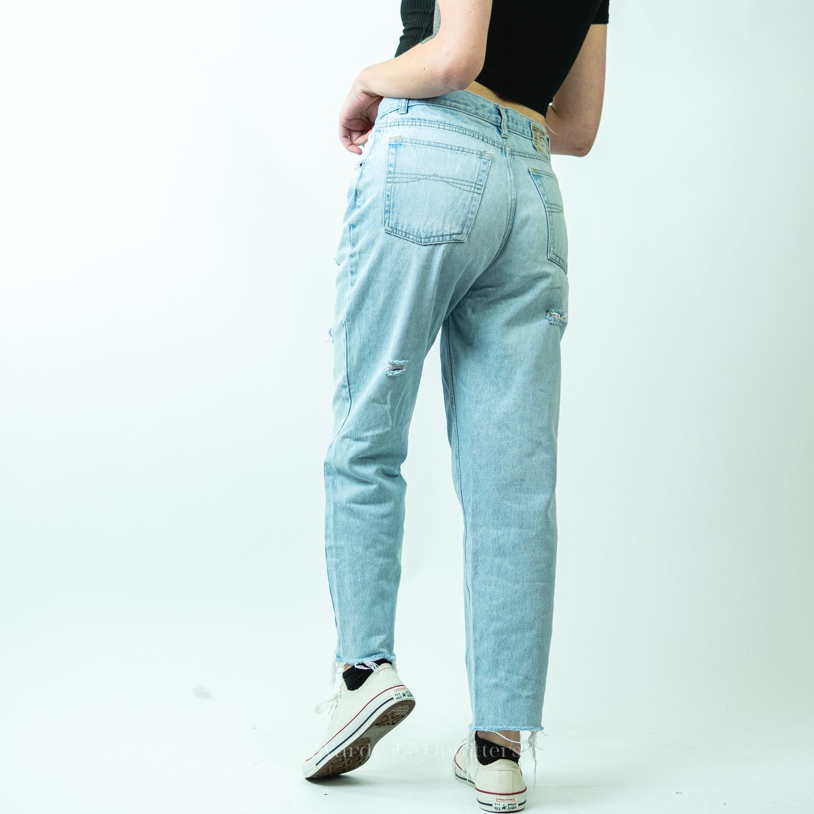 Vintage Vintage 90's Bugle Boy Gold Crest Mom Jeans - 33x30 Size 33" - 10 Thumbnail