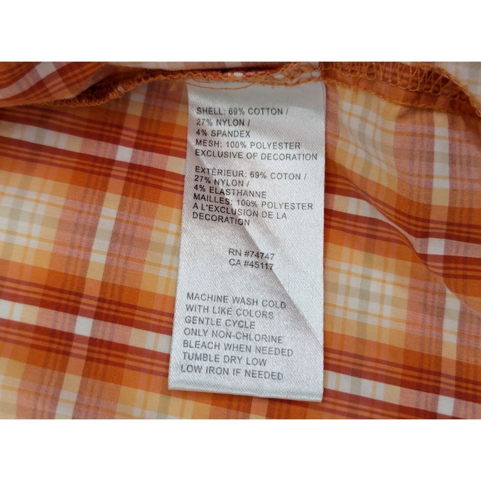 Bass Pro Shops Bass Pro Shop World Wide Sportsman Plaid Vented Button Fishing Shirt Men 2XL Orange Short Sleeve Button-Up Collared Outdoor Sportsman Fish Clothing Size US XXL / EU 58 / 5 - 4 Thumbnail