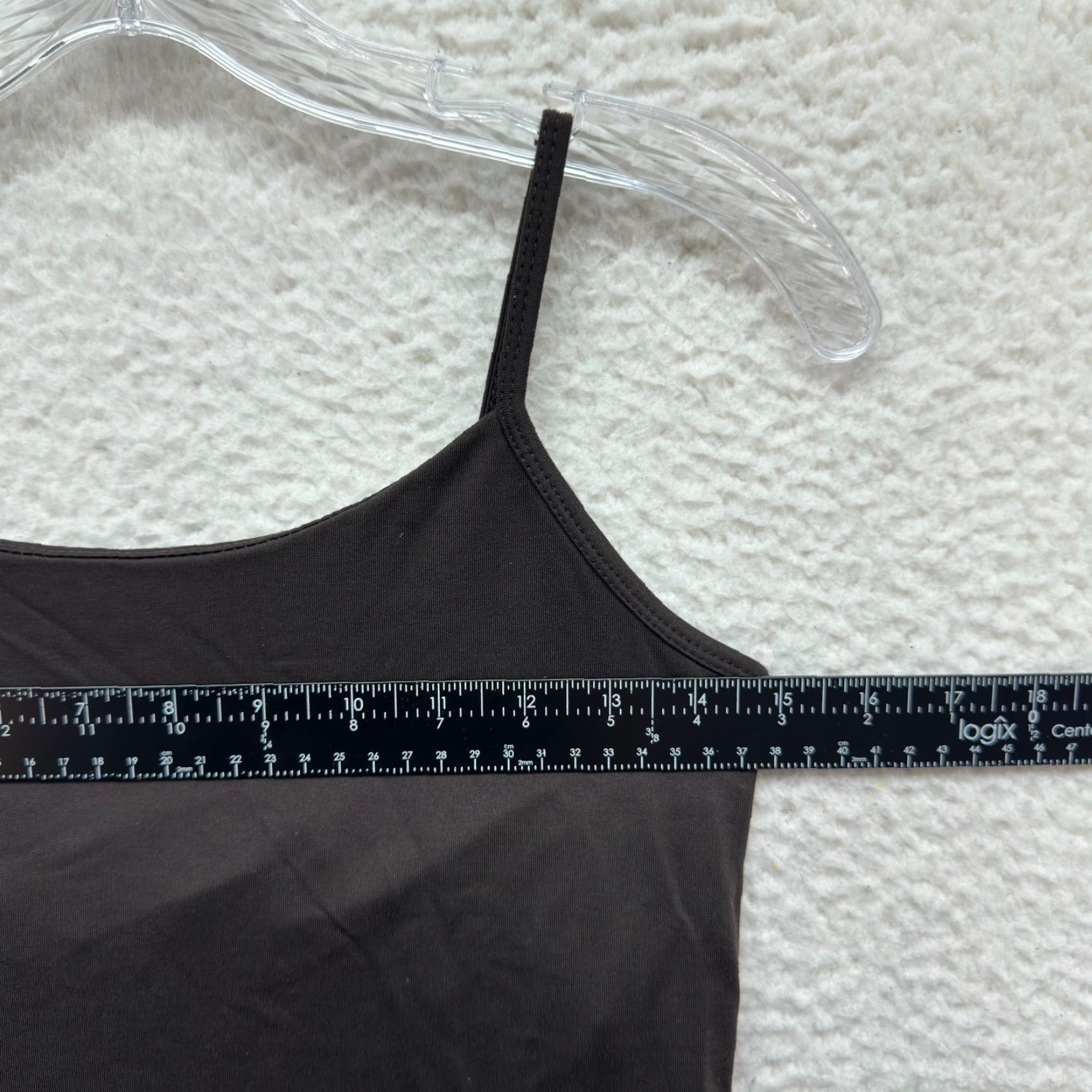 Vintage Y2K Vintage Camisole Tank Top Medium Brown Stretch Built-in-Bra Fairy Grunge Shirt M Brown Grunge Womens Size M / US 6-8 / IT 42-44 - 6 Thumbnail