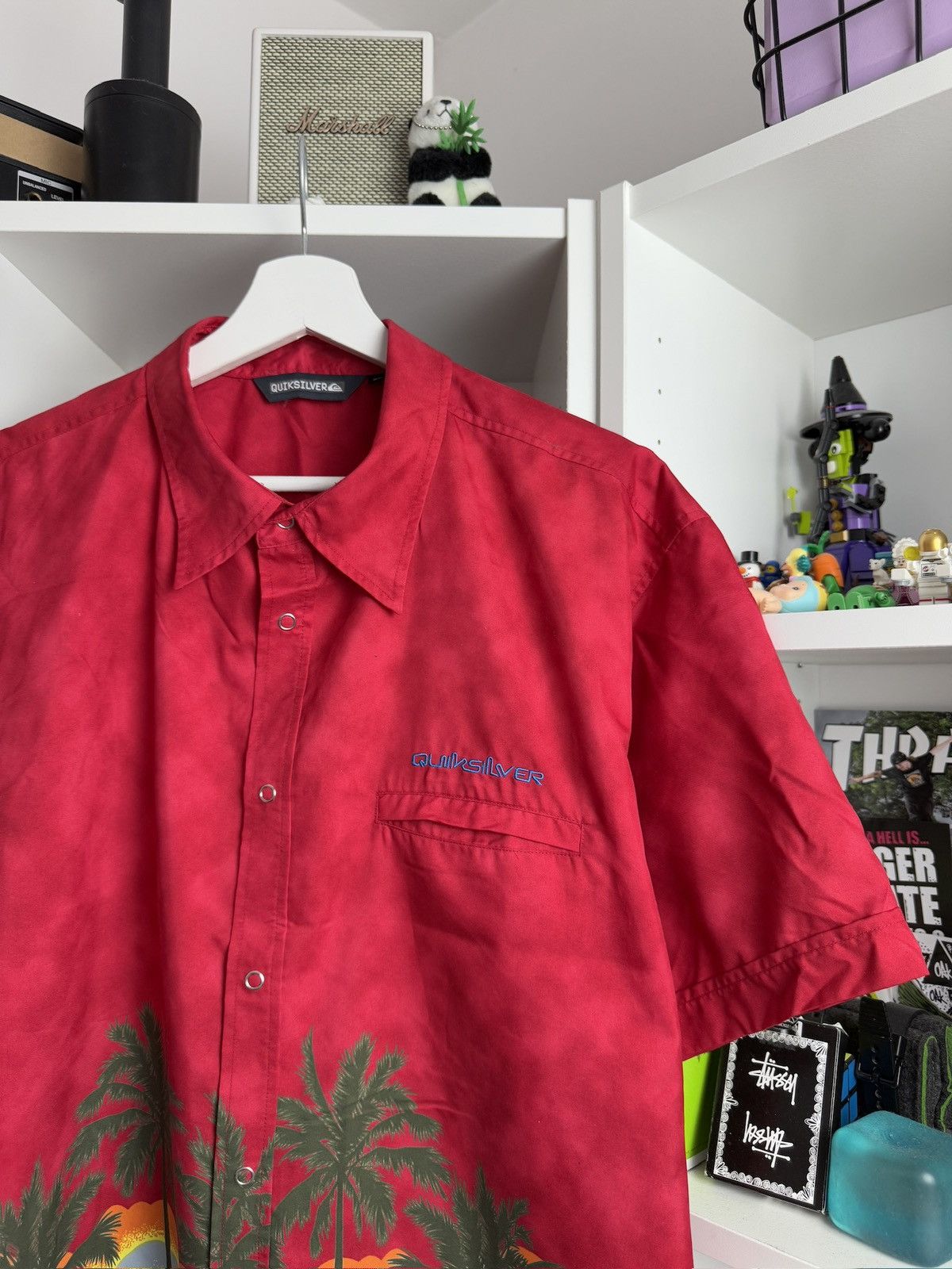 Quiksilver × Vintage Vintage 90s Quiksilver baggy Hawaii shirt XL surf skate y2k Size US XL / EU 56 / 4 - 3 Thumbnail