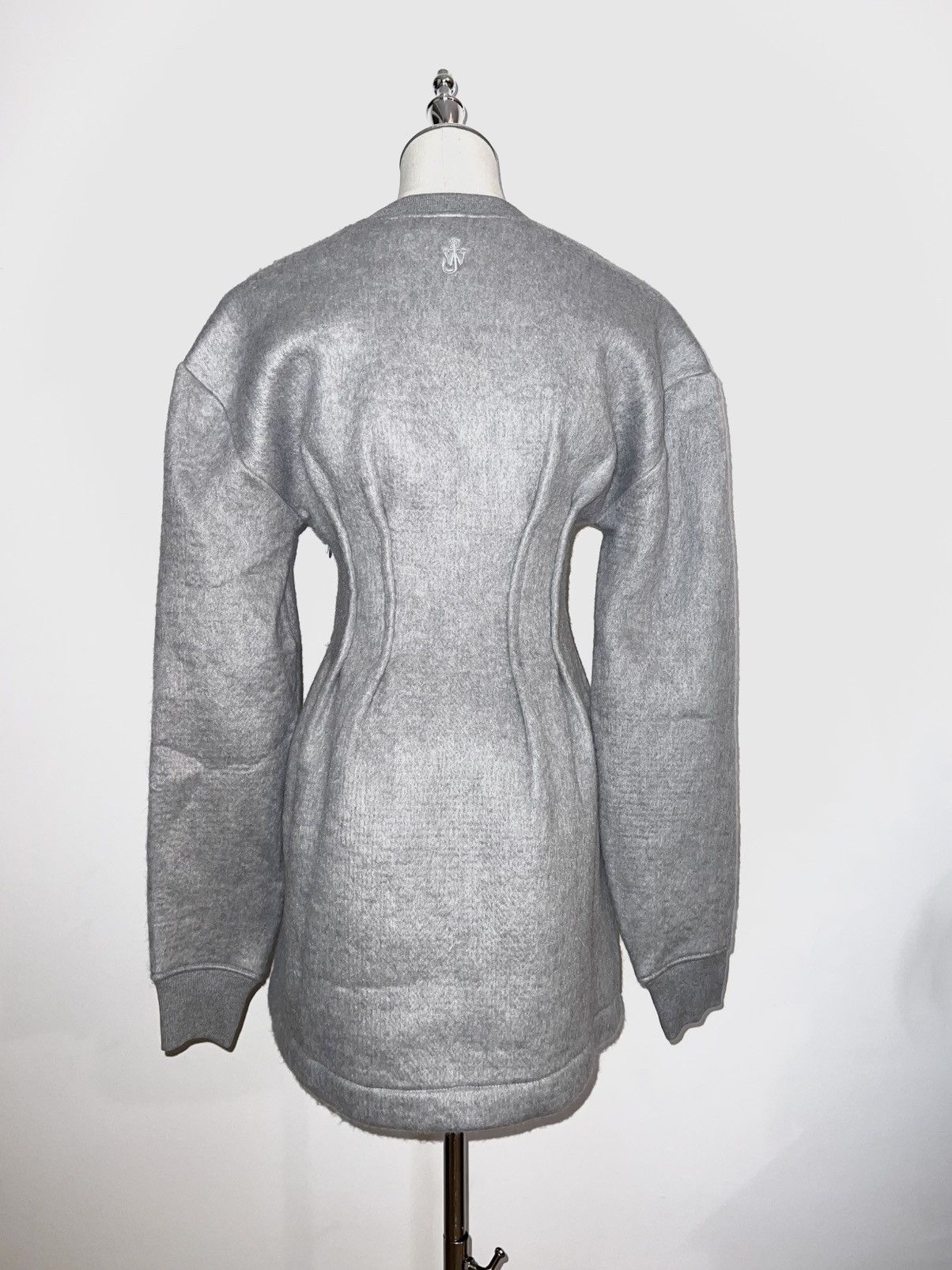 JW Anderson JW Anderson Sculpted grey mohair‑blend sweatshirt dress Size XS / US 0-2 / IT 36-38 - 10 Thumbnail