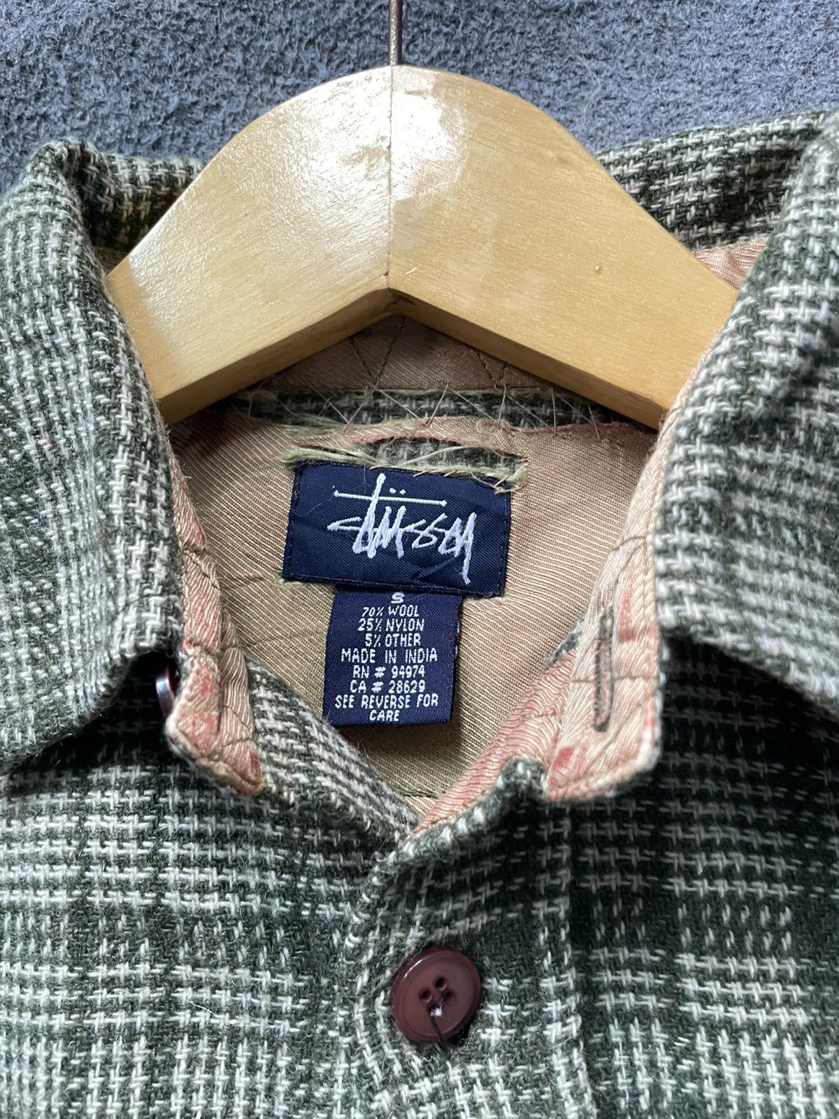 Stussy Vintage Stussy Wool Plaid Shirt Size US S / EU 44-46 / 1 - 5 Thumbnail
