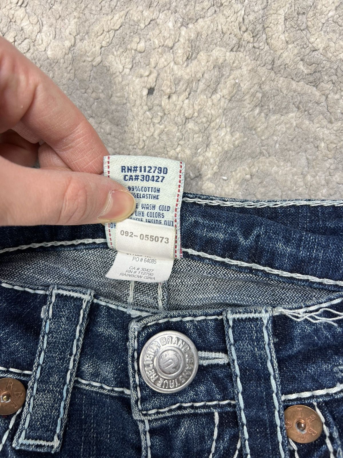 True Religion True Religion Y2K Jeans Vintage Avant Garde Japan Style Low Size 23" - 6 Thumbnail