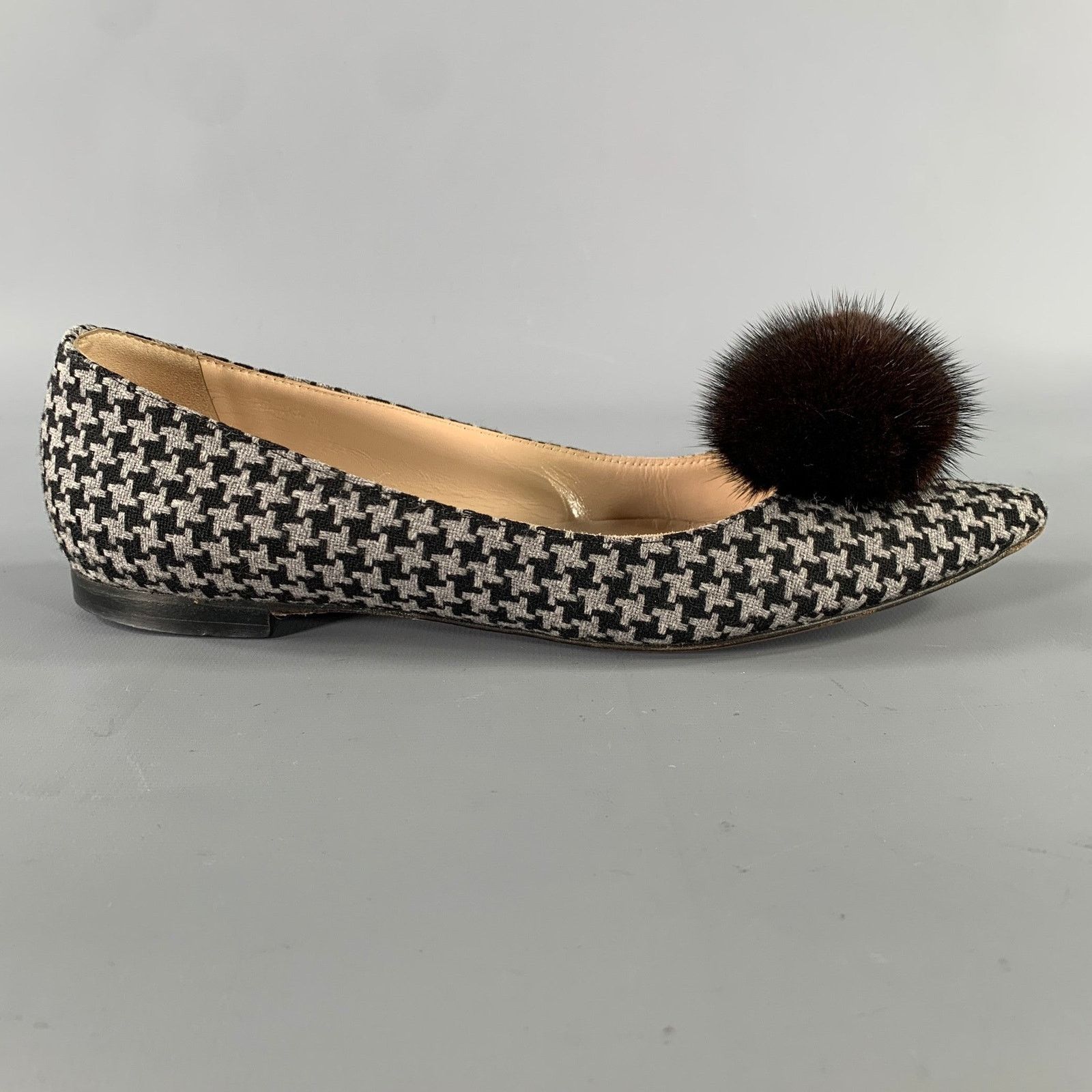 Manolo Blahnik MANOLO BLAHNIK Size 8.5 Houndstooth Ballerina Flats Size US 8.5 / IT 38.5 - 2 Thumbnail