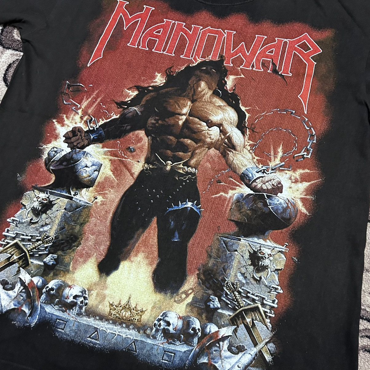 Hysteric Glamour Grail Vintage Manowar Tee ALL OVER PRINT SHIRT BIG LOGO TEE Size US XL / EU 56 / 4 - 5 Thumbnail