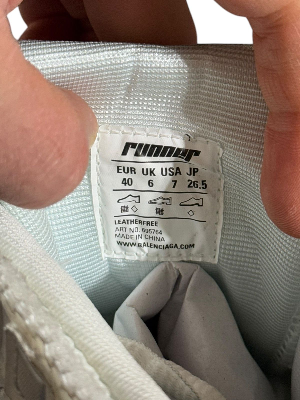 Balenciaga White High Top Mid Runner Size US 7 / EU 40 - 10 Thumbnail