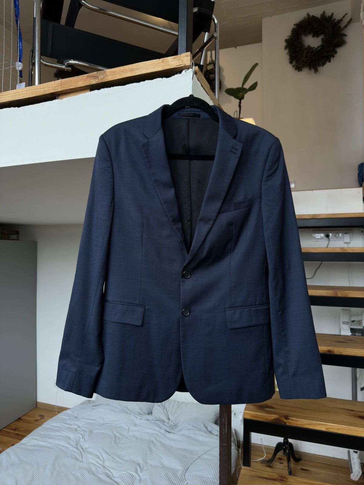 The Kooples The Kooples Navy Classic Tailoring Suite Wool 46 Size 46R - 8 Thumbnail