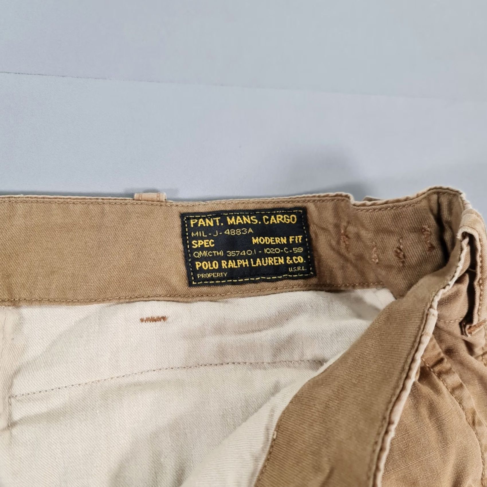 Polo Ralph Lauren VINTAGE Polo Ralph Lauren Cargo Pants Brown W42 L32 Paratrooper Pants Mens Cargo Regular Cotton Beige 6 Pockets Army Boys Mens Size US XL / EU 56 / 4 - 3 Thumbnail