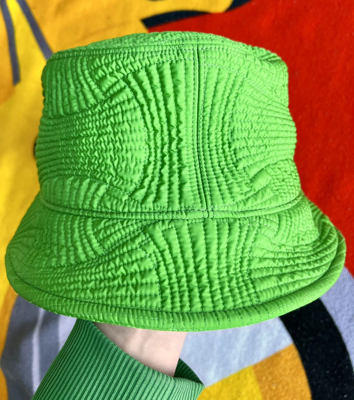Bottega Veneta Bottega Veneta Bucket Hat Acid Green Intrecciato Nylon new S Size ONE SIZE - 8 Thumbnail