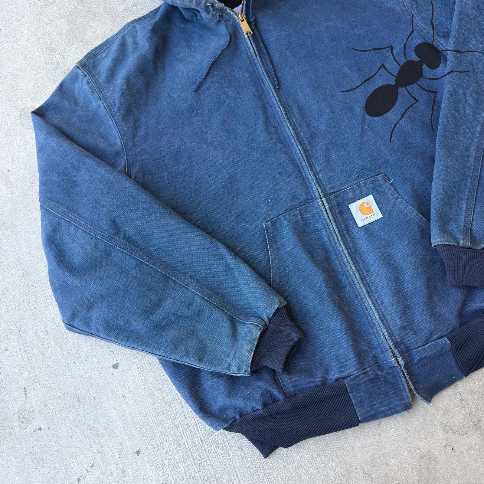Carhartt × Vintage Carhartt J03 NVY Blue hooded work wear jacket Size US XXL / EU 58 / 5 - 2 Thumbnail