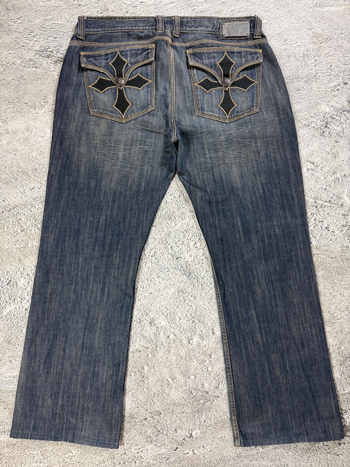 Affliction Affliction Jeans Y2K denim pants big logo cross Size US 40 / EU 56 - 1 Thumbnail