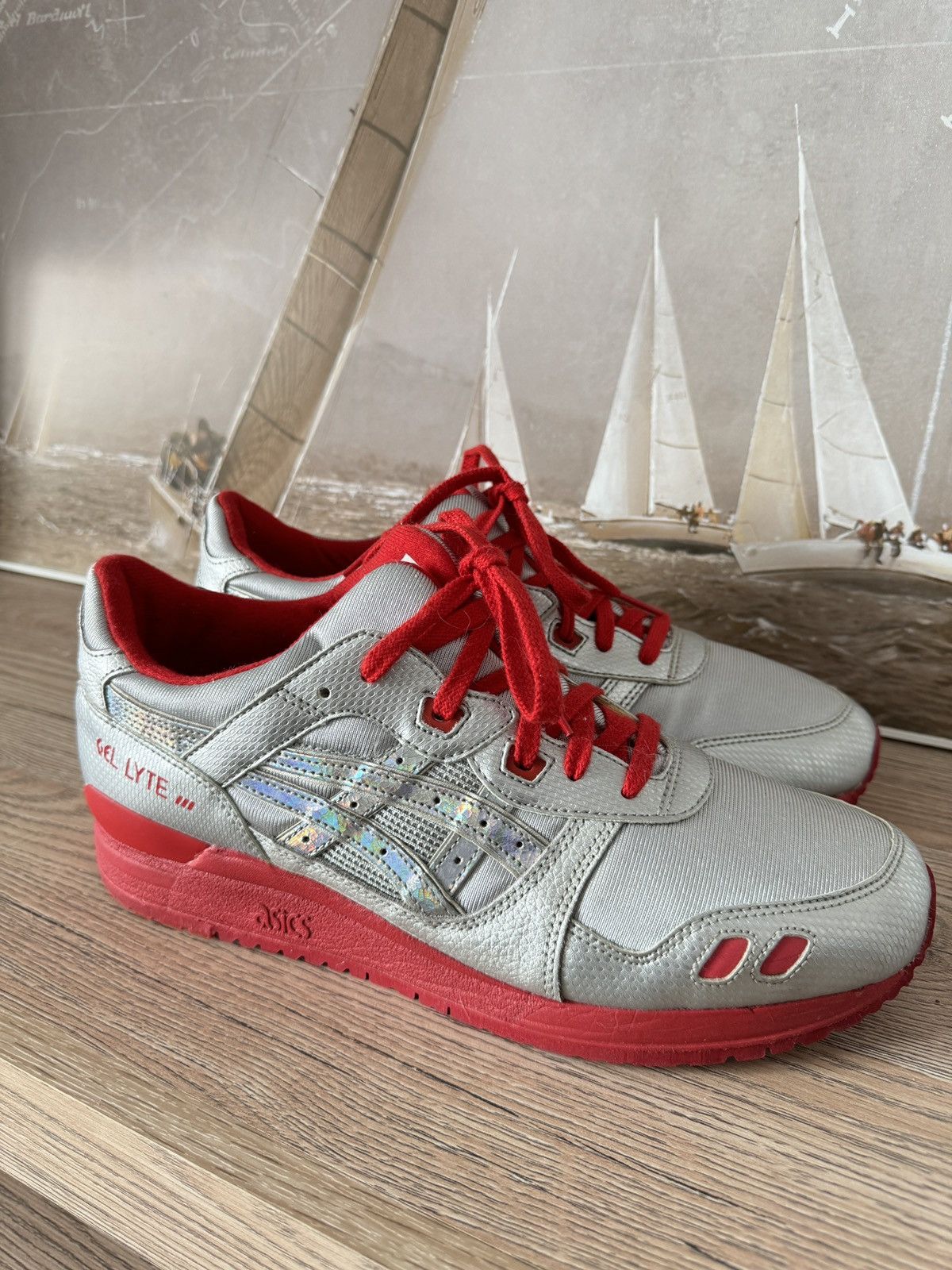 Asics × Ronnie Fieg ASICS x Ronnie Fieg x David Z Gel Lyte 3 Stainless Stell Size US 10.5 / EU 43-44 - 5 Thumbnail