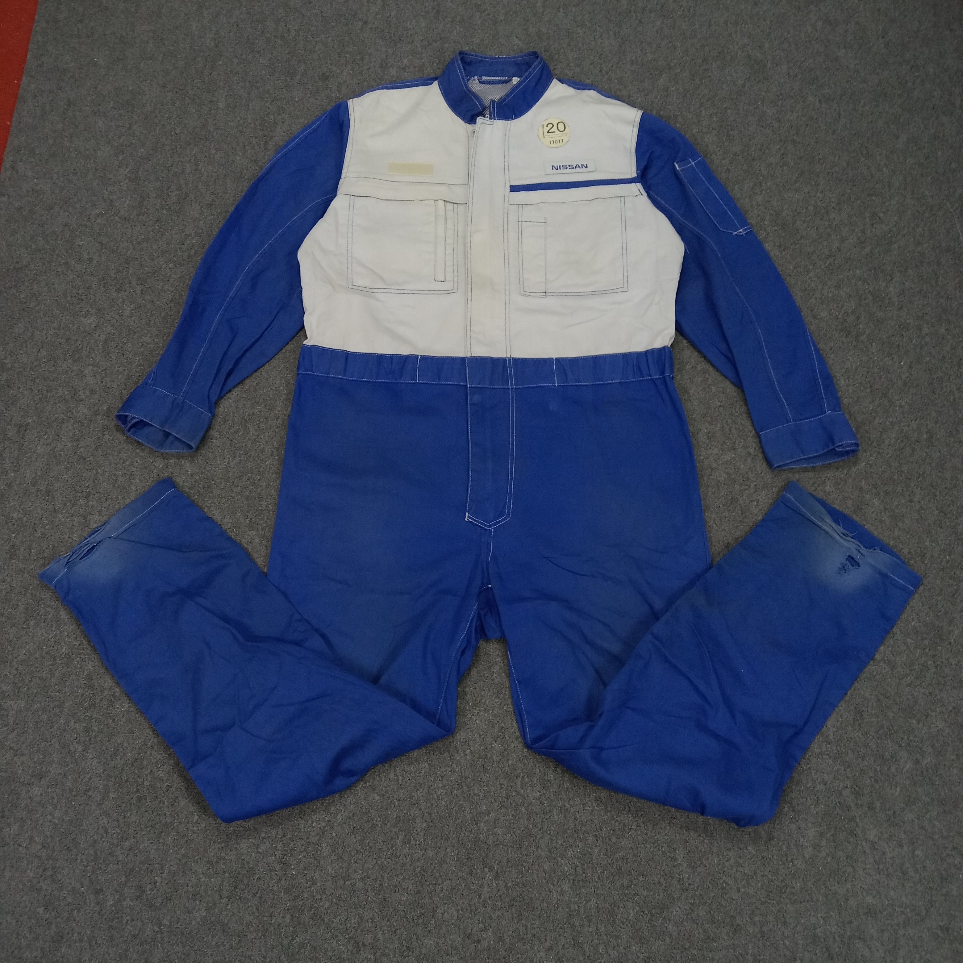 Vintage Nissan Japanese Racing Team Uniform Coverall Jacket Size US XL / EU 56 / 4 - 5 Thumbnail