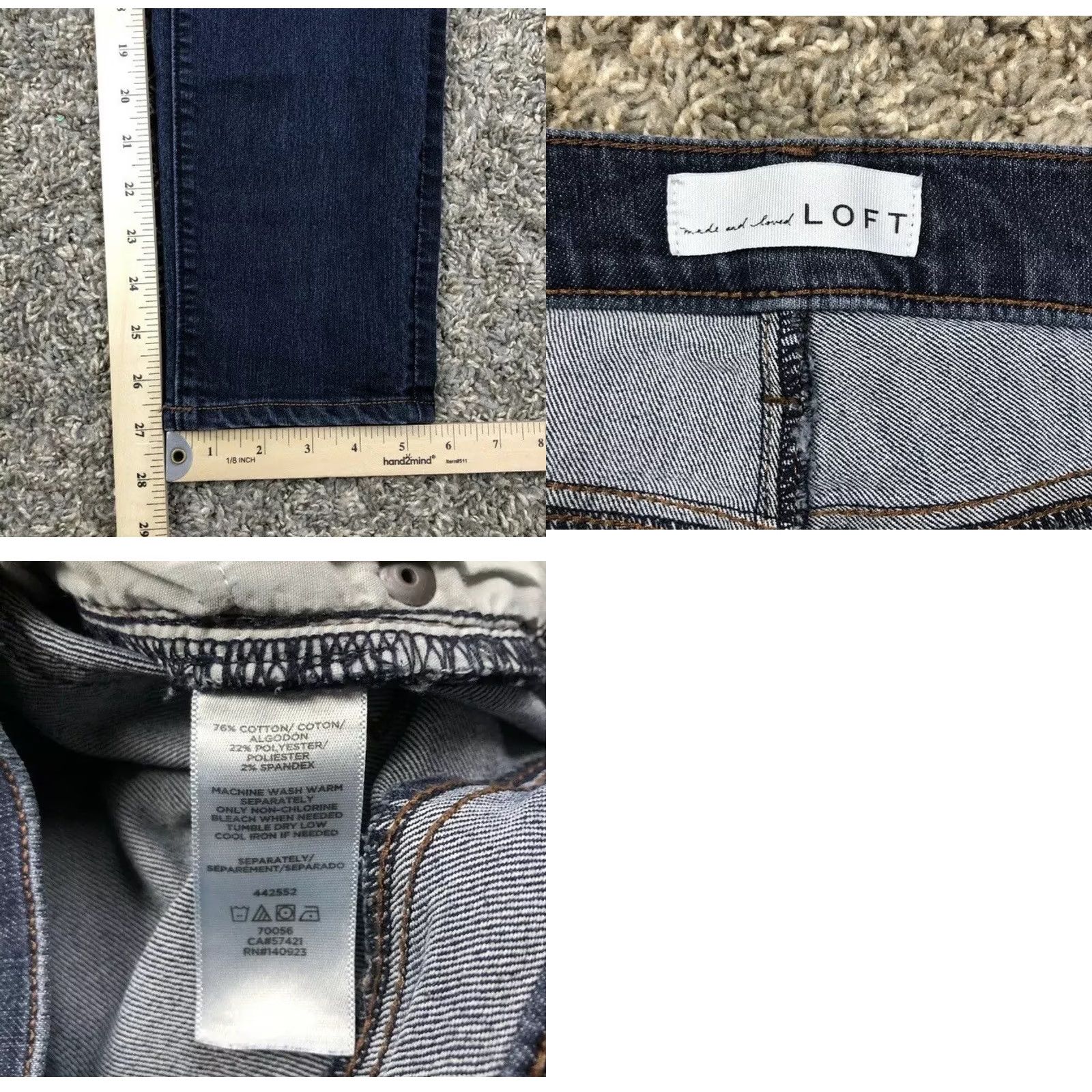 Ann Taylor Ann Taylor Loft Blue Denim Jeans Women's Modern Skinny Size 34x27 Size 24" / US 00 / IT 34 - 8 Thumbnail