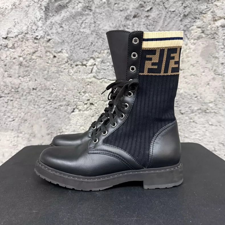 Fendi Fendi Black LaceUp Knee Size US 8 / IT 38 - 2 Thumbnail