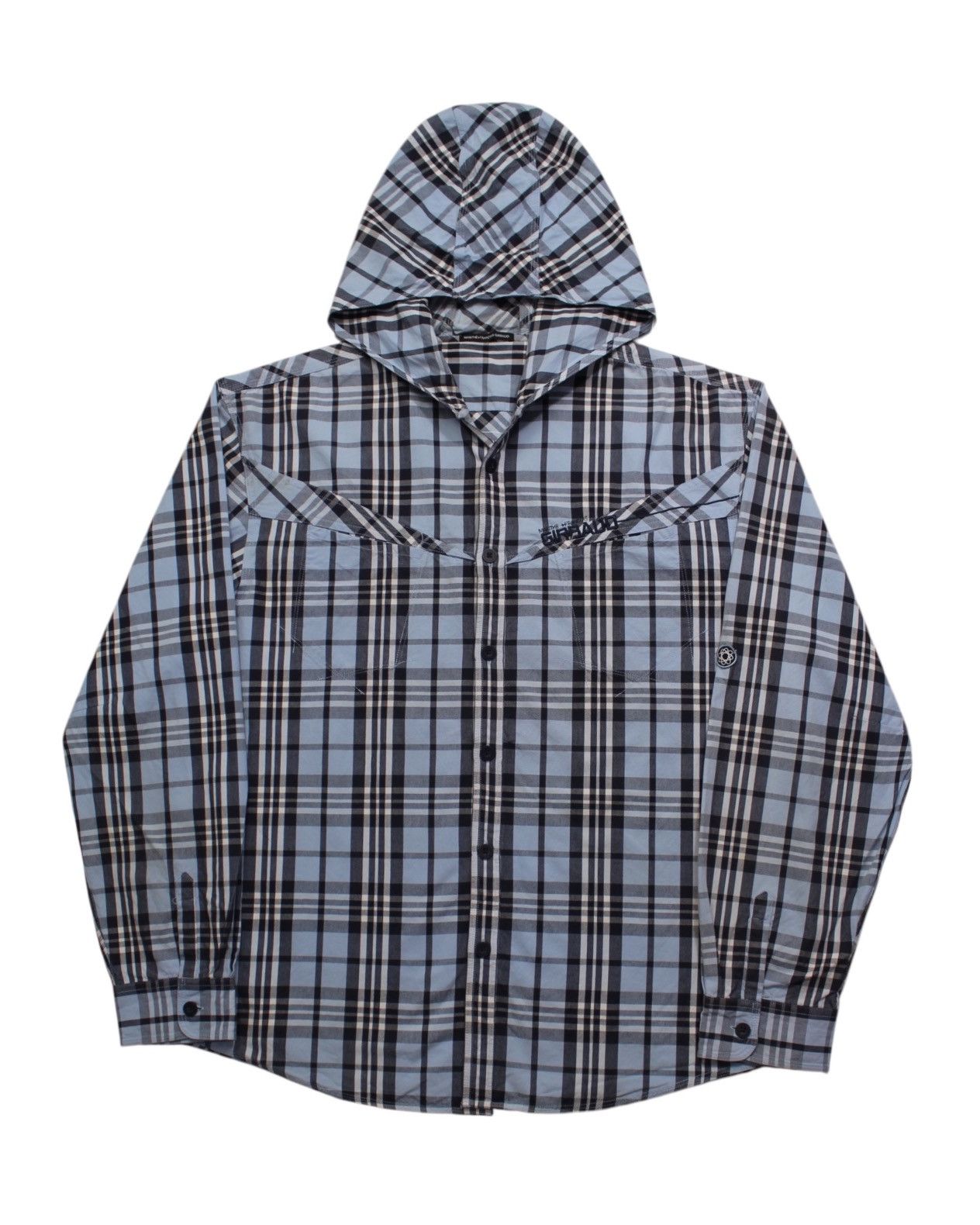 CLOSED × Marithe + Francois Girbaud SS2005 MARITHE FRANCOIS GIRBAUD TARTAN HOODED SHIRT Size US XXL / EU 58 / 5 - 1 Thumbnail