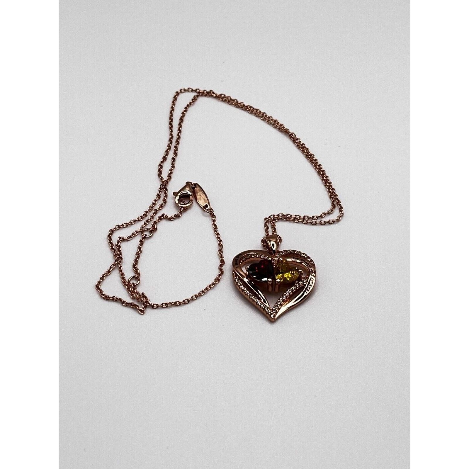 The Unbranded Brand .925 Sterling Ruby & Citrine Mother W Rose Gold Plating Size ONE SIZE - 4 Thumbnail
