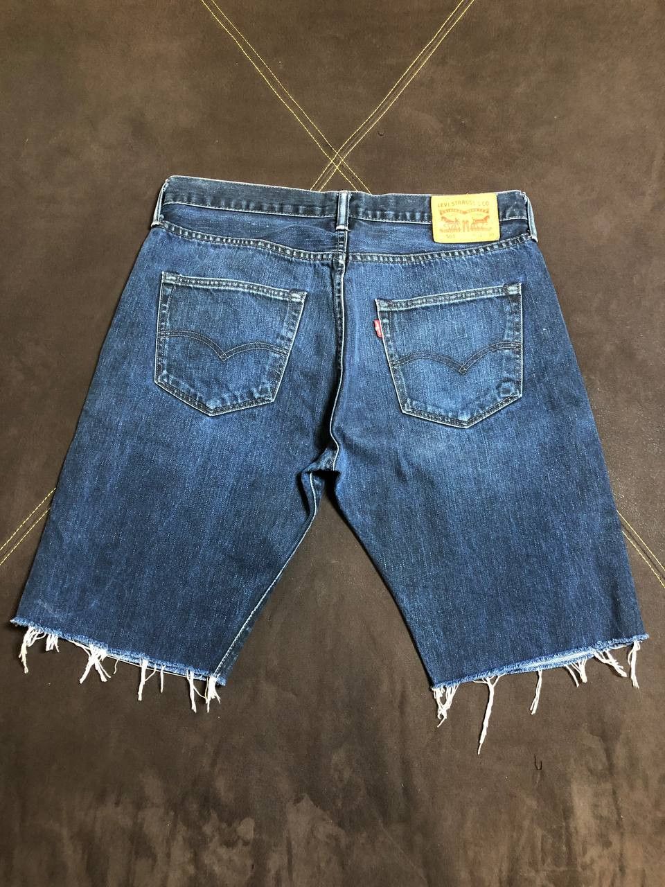 Levi's Vintage 501 Straight Leg Blue Denim Distressed shorts Size US 34 / EU 50 - 1 Thumbnail