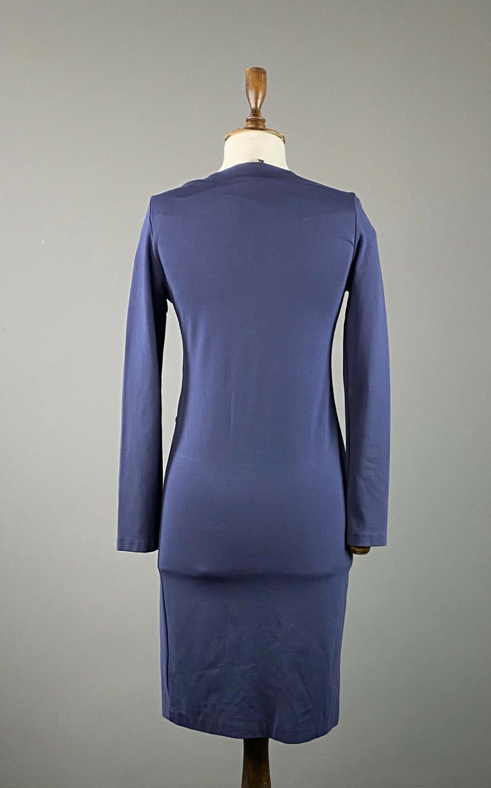 Cos Cos Navy Blue Long Sleeve Bodycon A-Line Midi Dress Size S Size S / US 4 / IT 40 - 5 Thumbnail