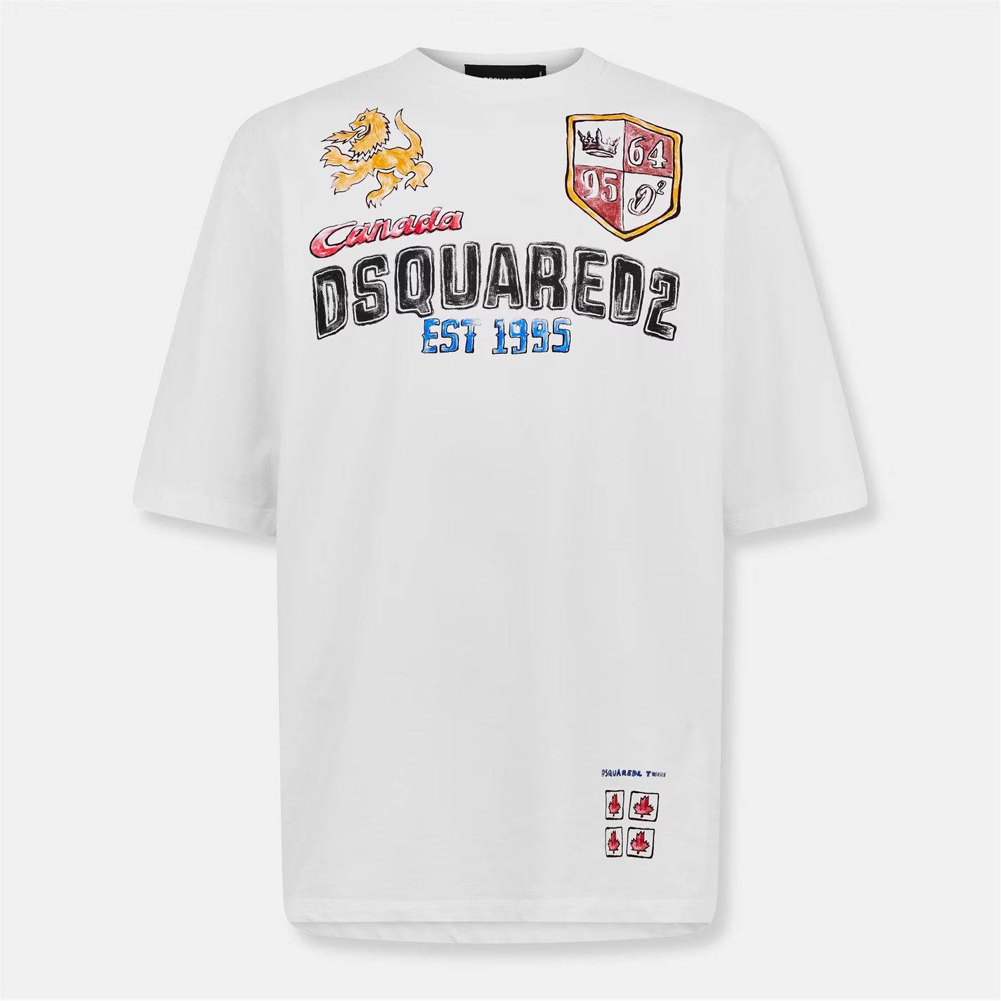 Dsquared2 o1g2r1mq0426 Oversized T-Shirt in White Size US M / EU 48-50 / 2 - 1 Thumbnail
