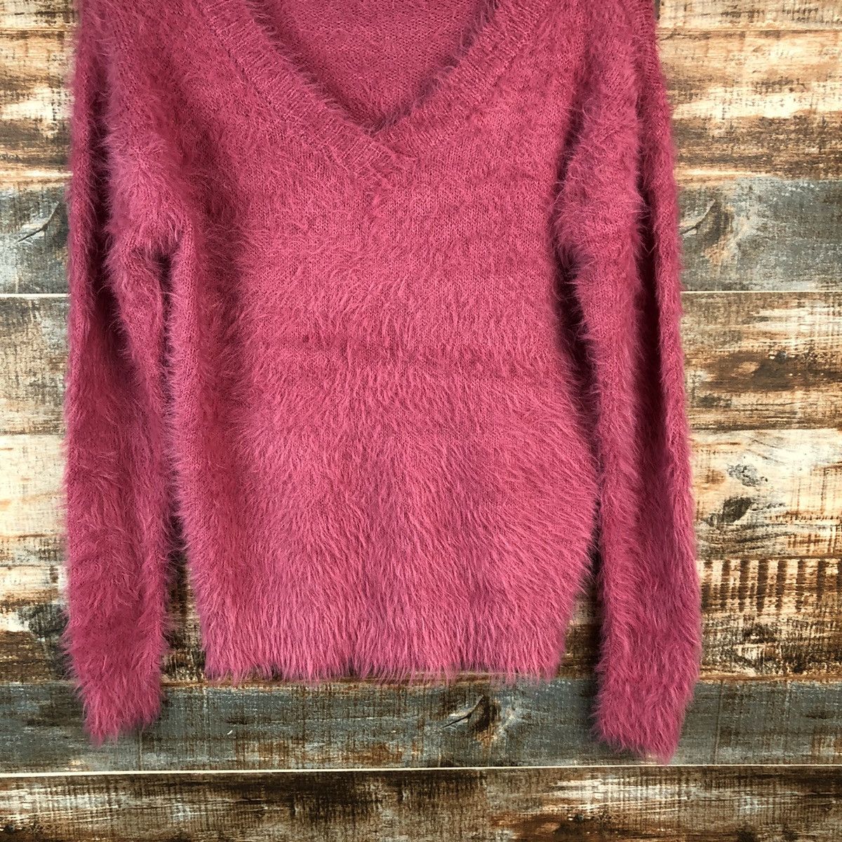 Vintage DLL Japanese Brand Pink Mohair fur shaggy Knitwear #C078 Size S / US 4 / IT 40 - 3 Thumbnail
