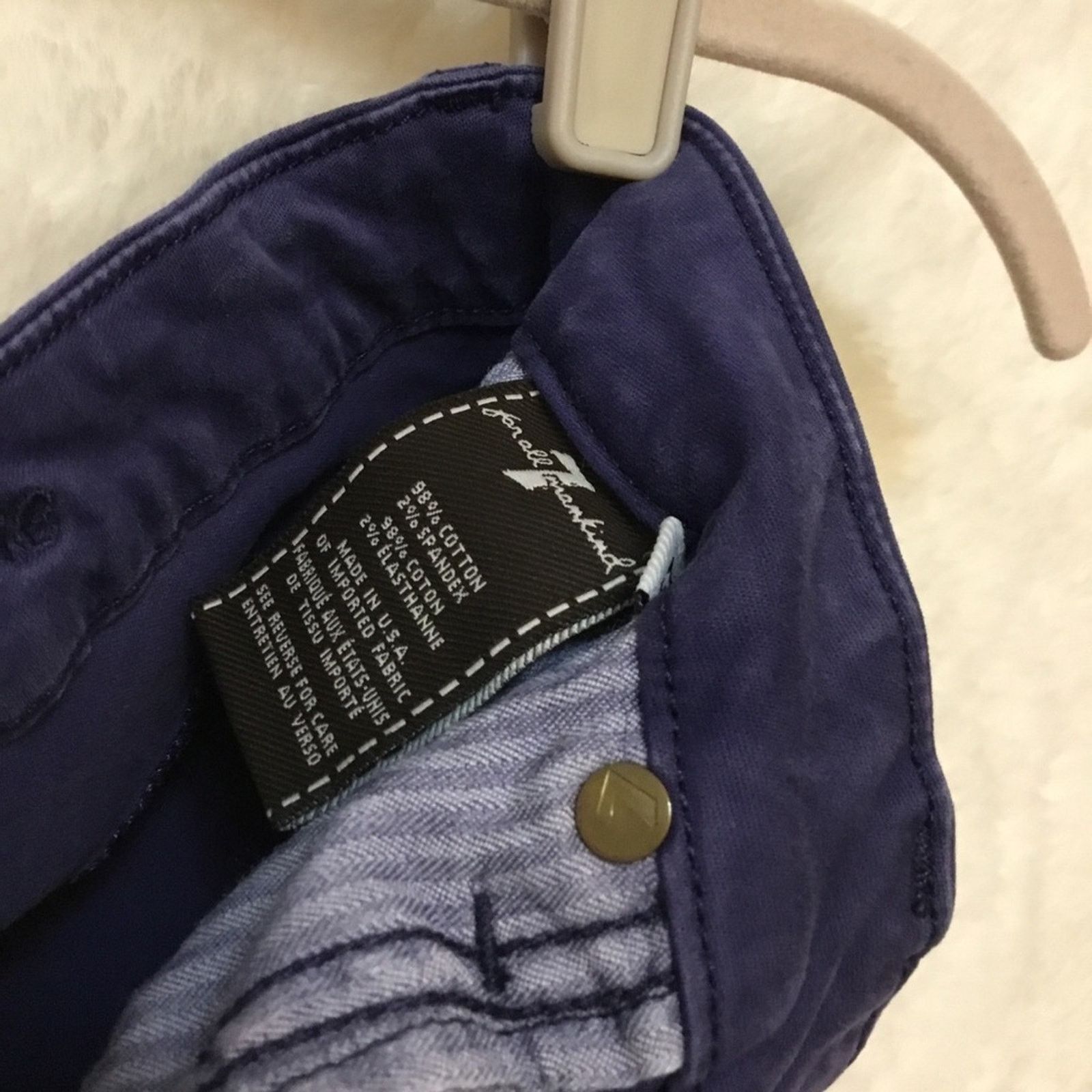 7 For All Mankind 7 For All Mankind Vibrant Purple Skinny Jeans Size 29" - 6 Thumbnail