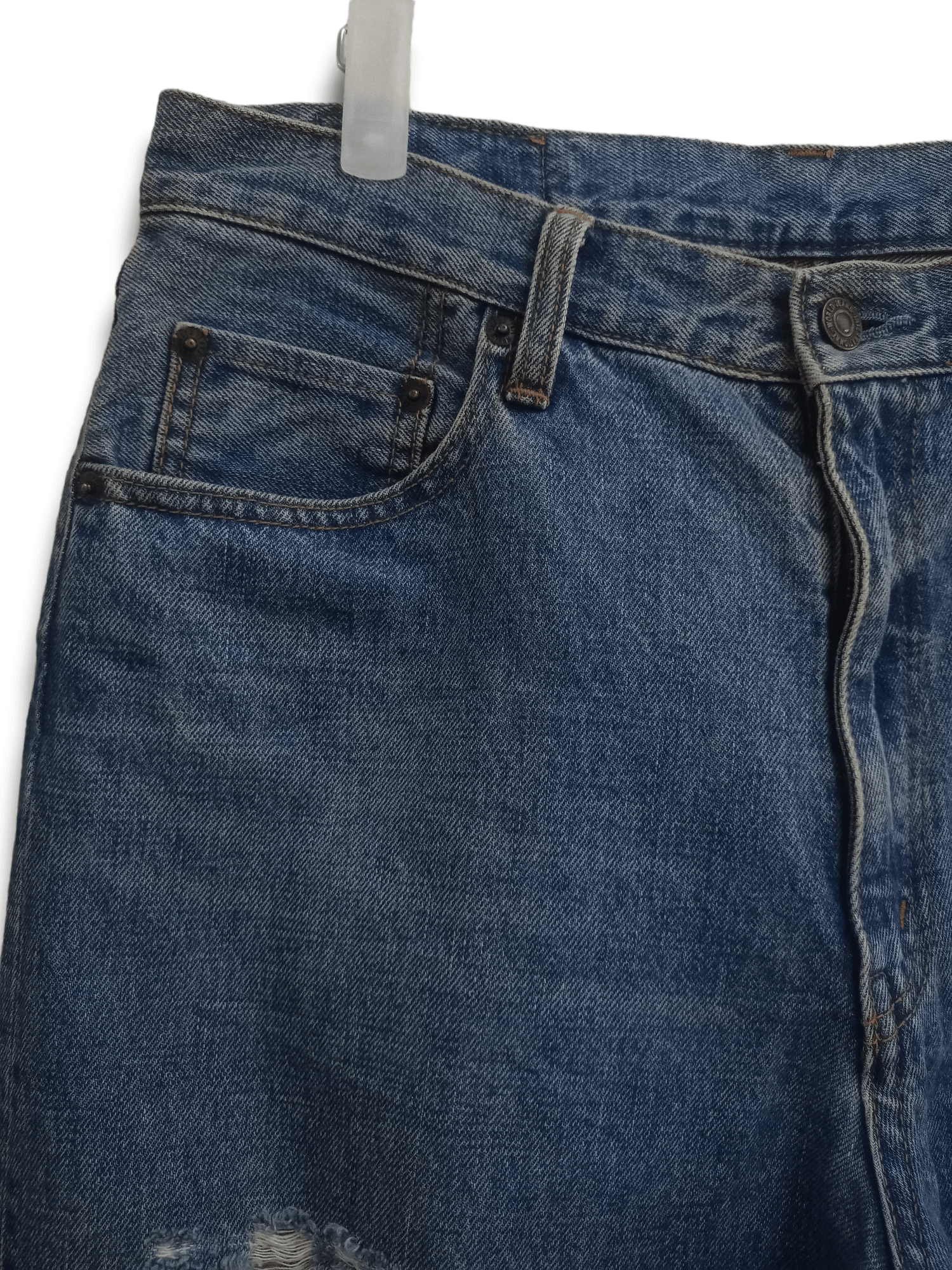 Big John × Japanese Brand Vintage Japanese Brand Blue Wash Distressed Baggy Jeans Size US 32 / EU 48 - 4 Thumbnail