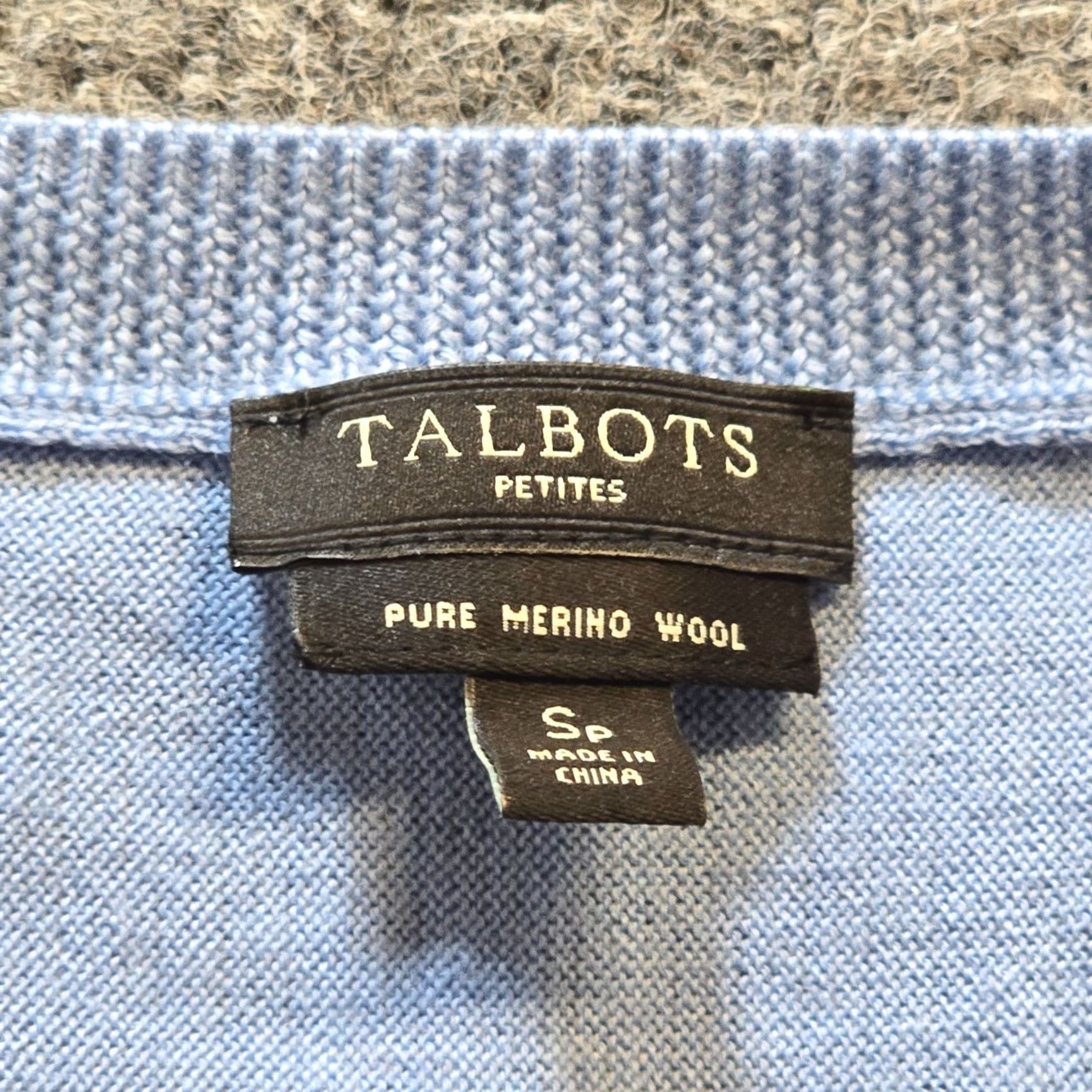 Talbots Talbots Sweater Women Small Petite Blue Merino Wool Long Sleeve Cowl Neck Career Size S / US 4 / IT 40 - 3 Thumbnail