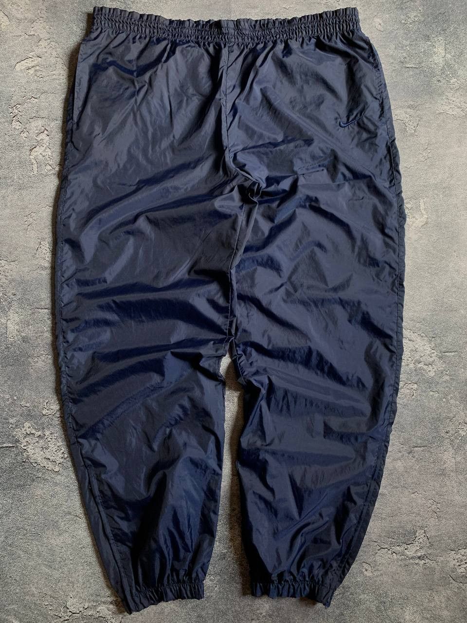 Nike Nike Vintage Track Pants Navy Nylon Wide Leg 90s Style Size US 38 / EU 54 - 1 Thumbnail