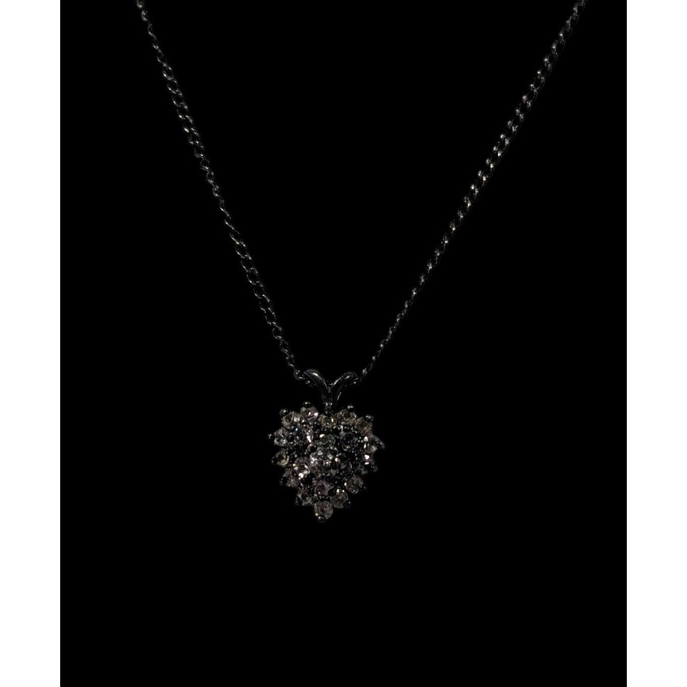 Other Romantic Goth Minimalist Rhinestone Heart Necklace Size ONE SIZE - 3 Thumbnail