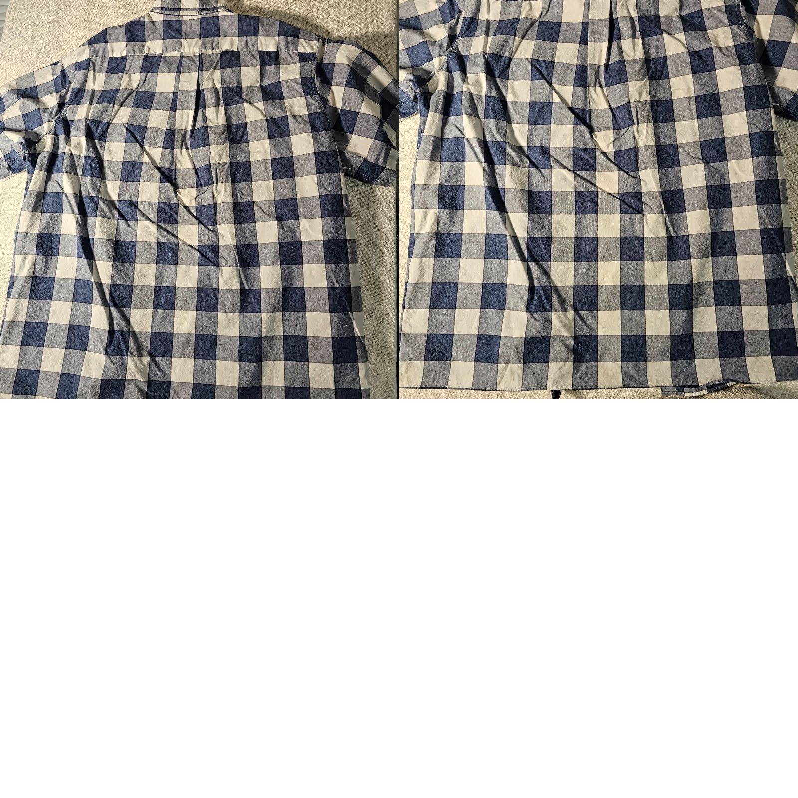 Vintage Rowm Button-Up Shirt 2XT Blue Check Pocket Stretch Short Sleeve Mens Regular Tall Collared Shirt Size US XXL / EU 58 / 5 - 8 Thumbnail