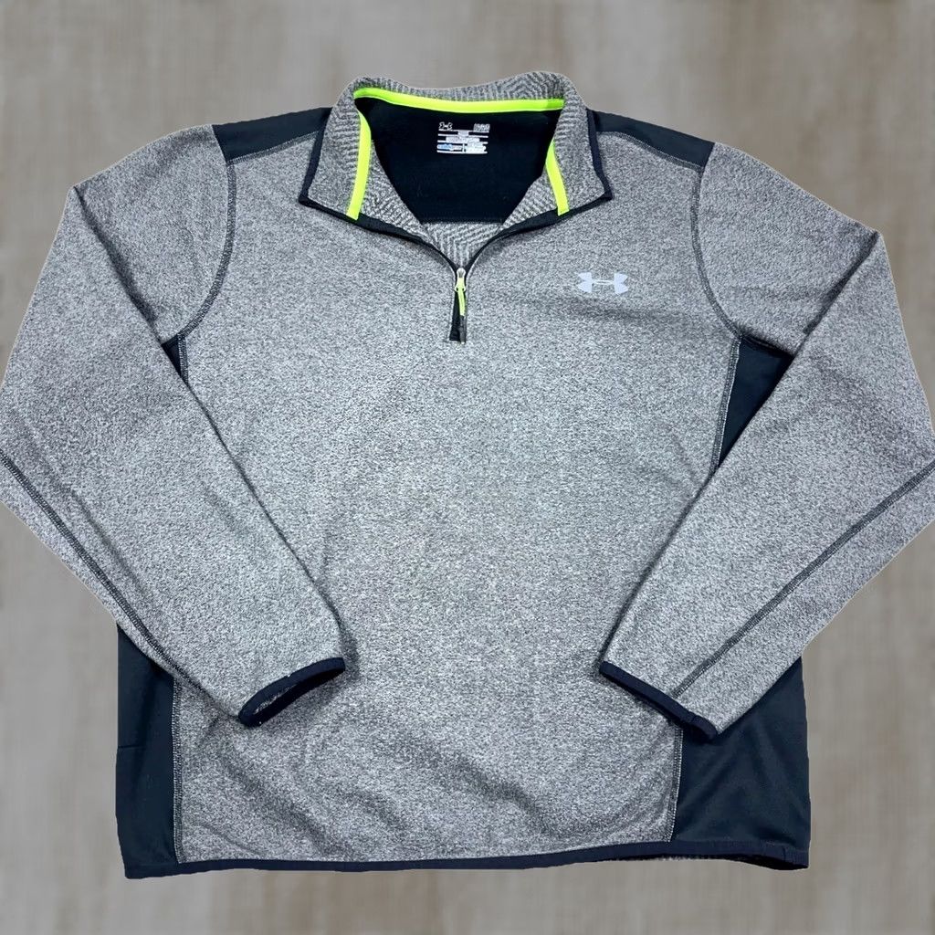 Under Armour Under Armour Sweater Men Large Gray Pullover Quarter 1/4 Zip Loose Cold Gear Size US L / EU 52-54 / 3 - 1 Thumbnail