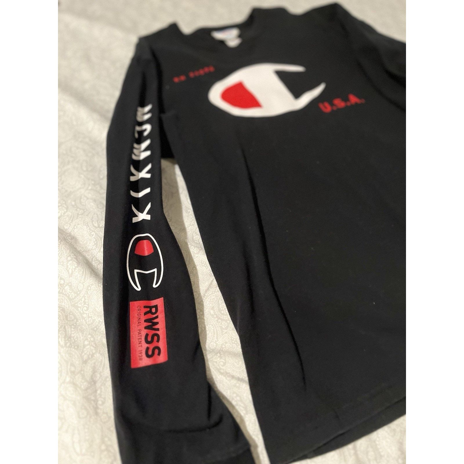 Champion Champion USA Big Logo Long Sleeve Shirt Men’s Medium Black Size US M / EU 48-50 / 2 - 4 Thumbnail