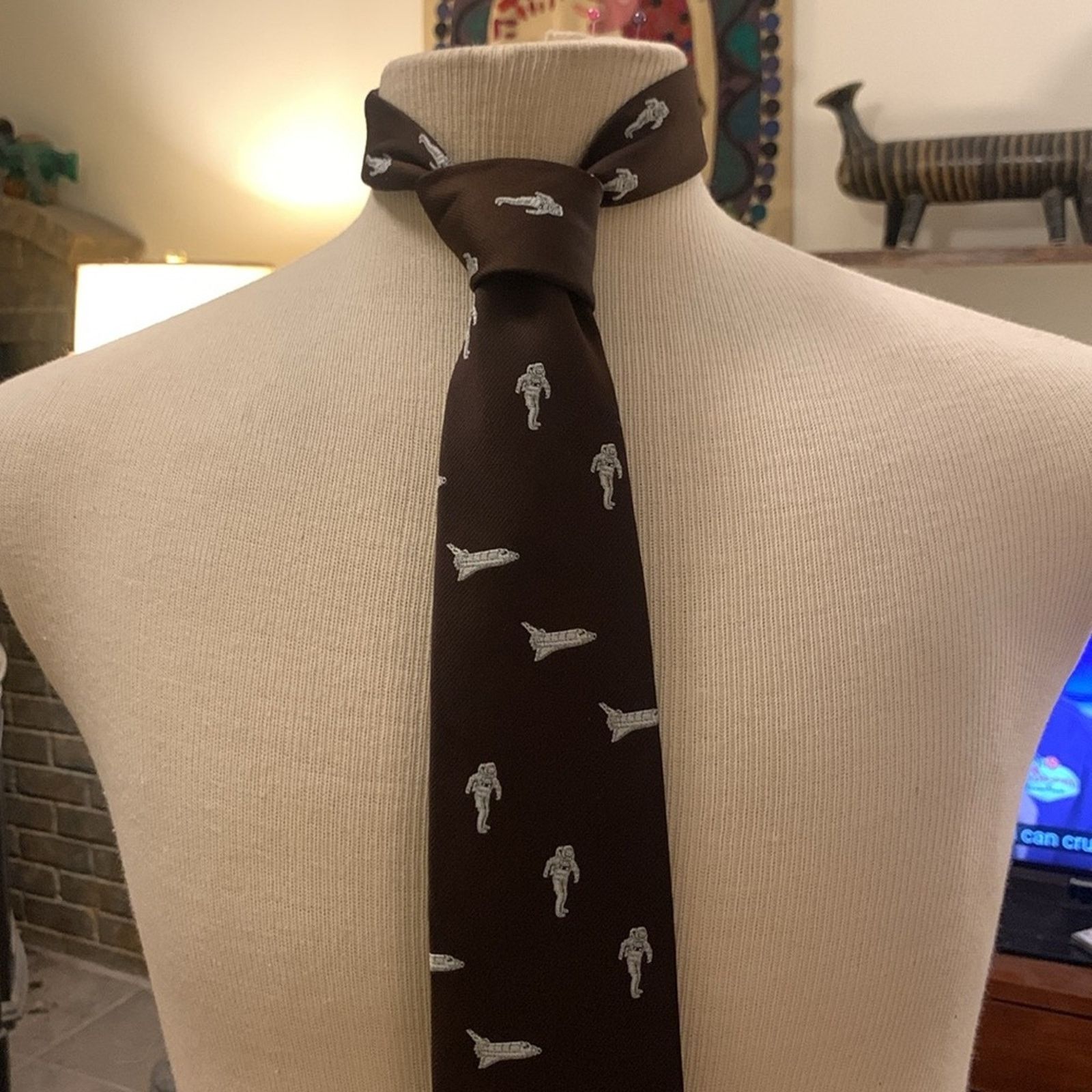 Vintage 80’s RARE space shuttle Challenger astronauts embroider tie Size ONE SIZE - 2 Thumbnail