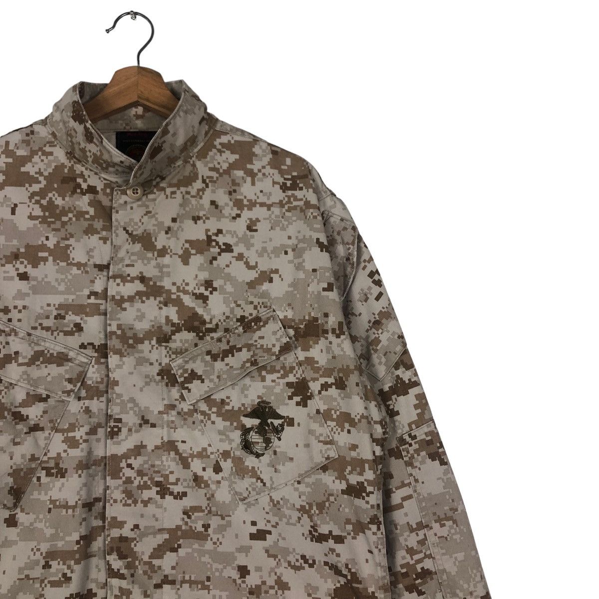 Vintage 🔥Vintage Military Chore Jacket Cargo Pocket Marines Navy Size US M / EU 48-50 / 2 - 5 Thumbnail