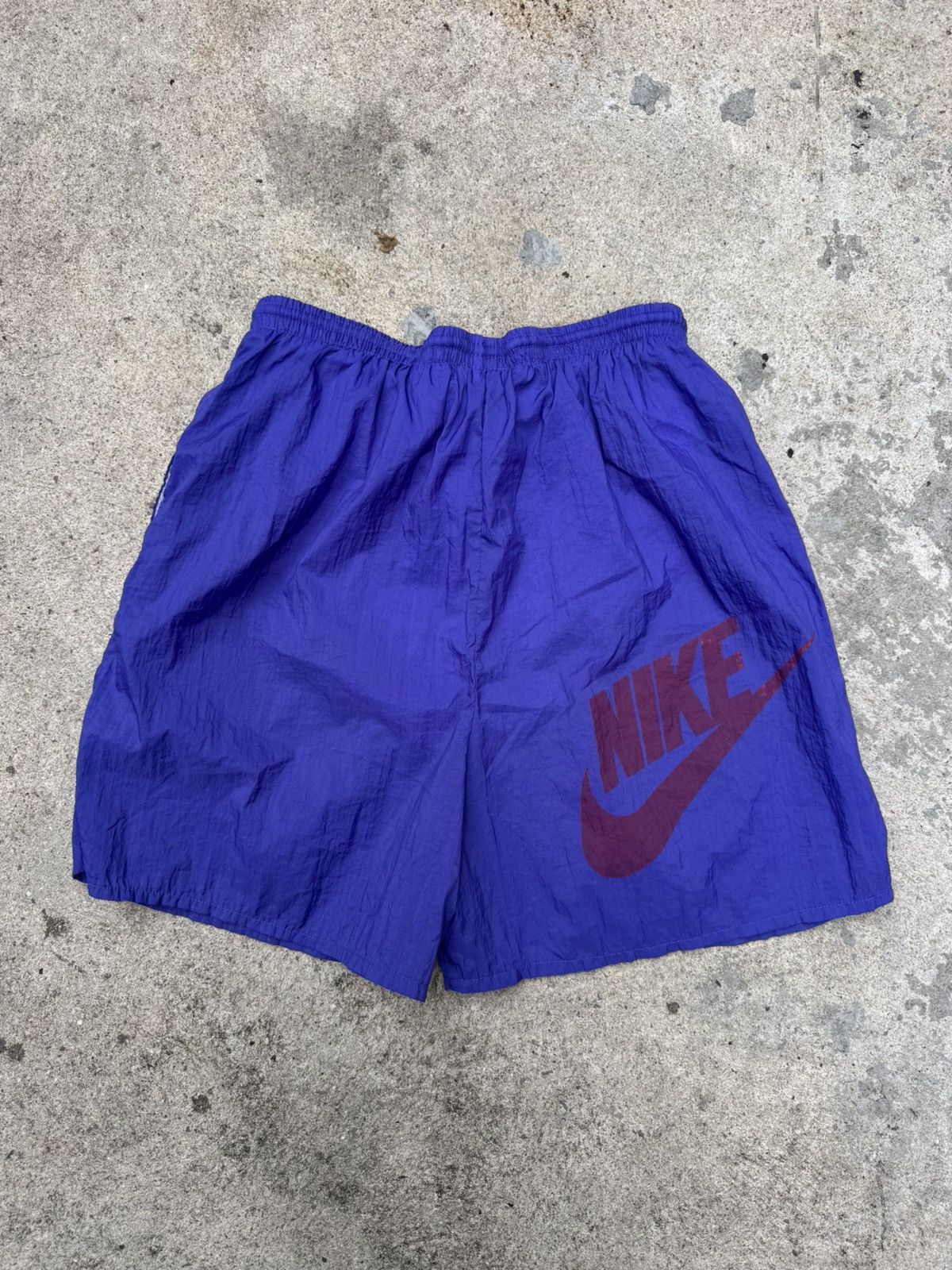 Nike Vintage Nike Spellouts Nylon 90's Short Pants Size US 32 / EU 48 - 1 Thumbnail