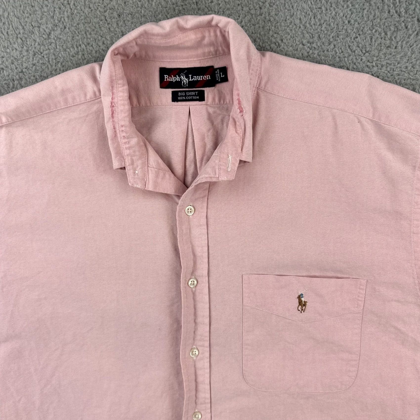Polo Ralph Lauren Polo Ralph Lauren Shirt Button-Up Long Sleeve Pink L Men’s Casual Preppy Pocket Embroidered Knit Cotton Shirt Size US L / EU 52-54 / 3 - 4 Thumbnail