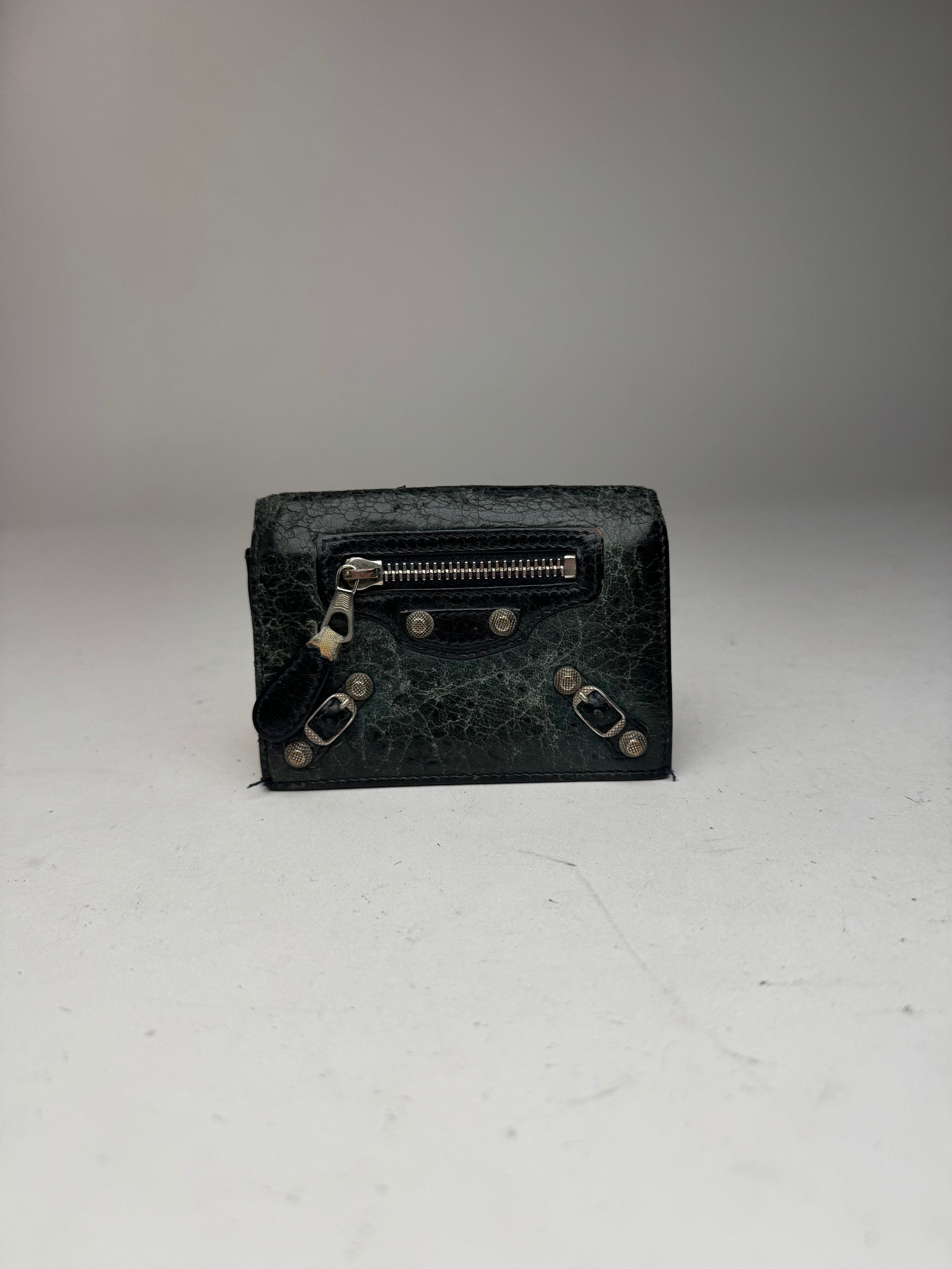 Balenciaga Vintage City Leather Card Holder Blue black Size ONE SIZE - 1 Thumbnail